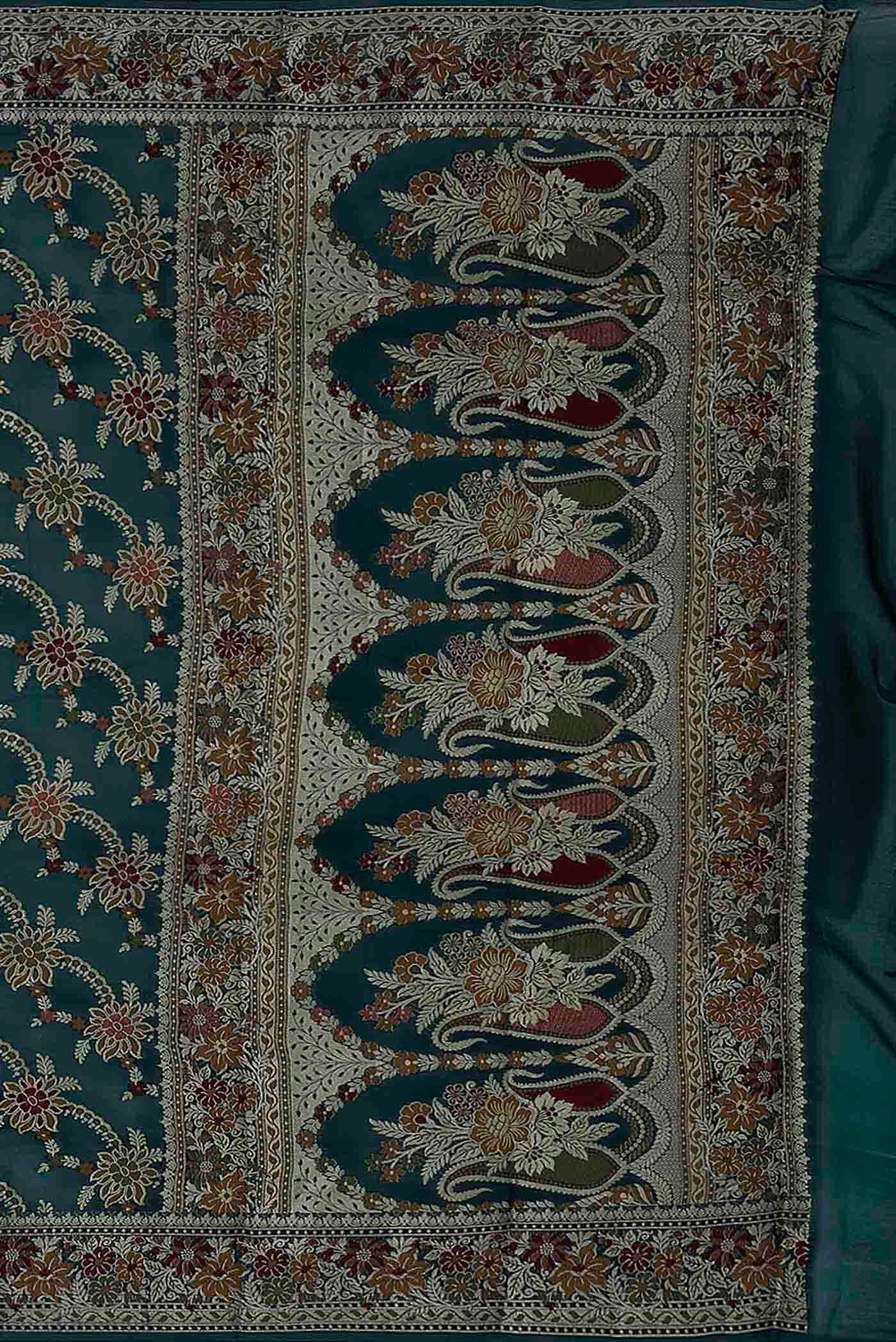 Blue Banarasi Georgette Saree