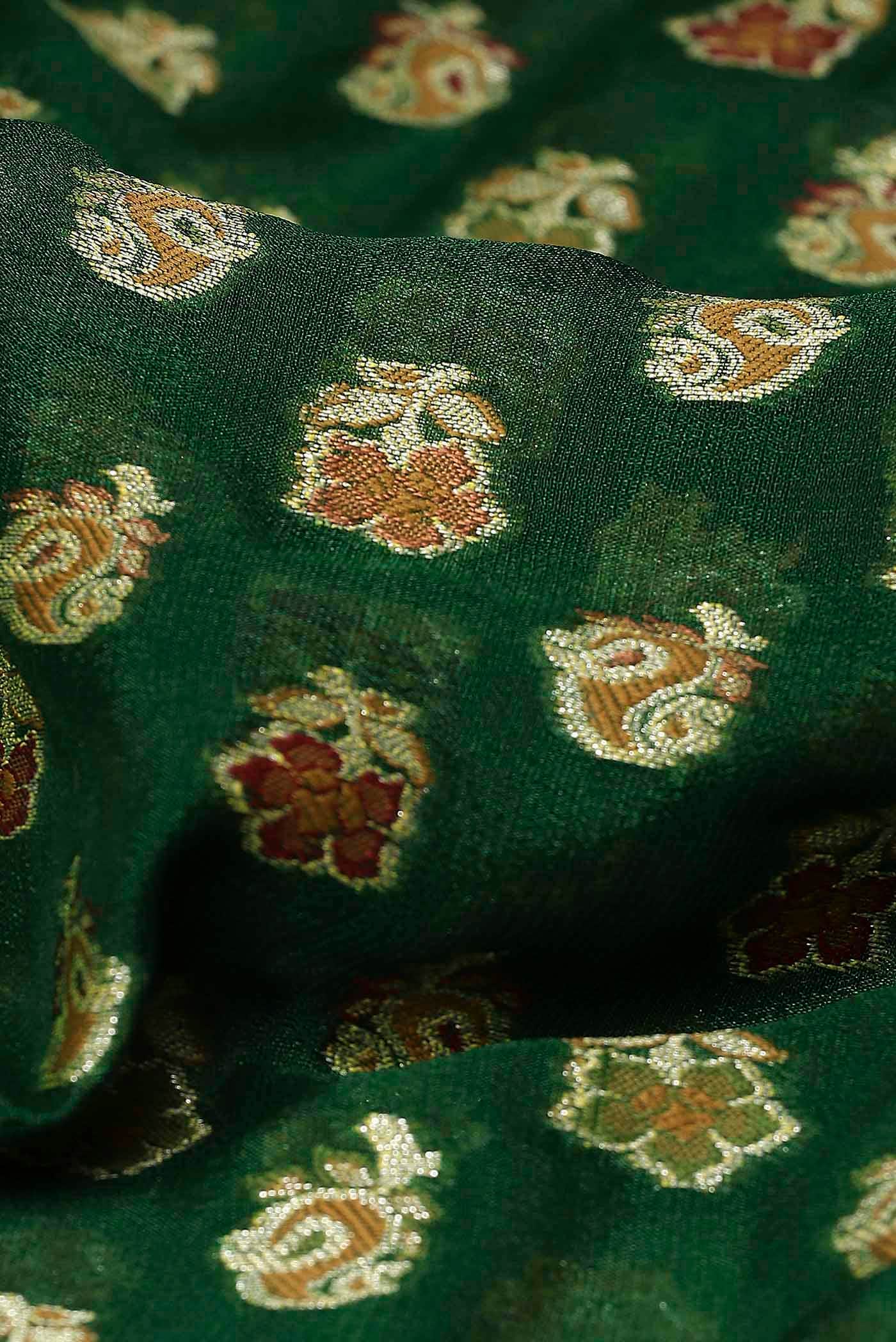 Green Banarasi Georgette Saree