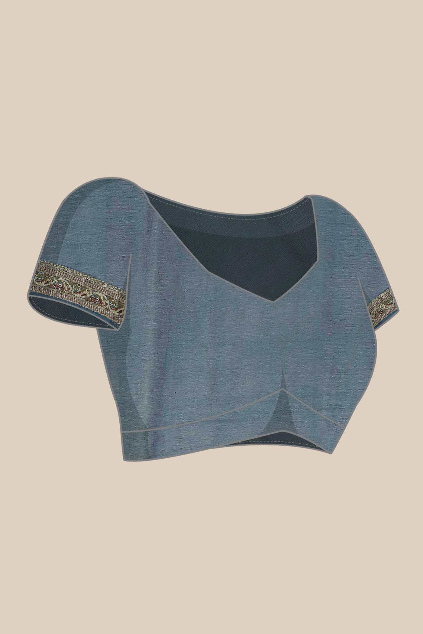 Blue Banarasi Georgette Saree