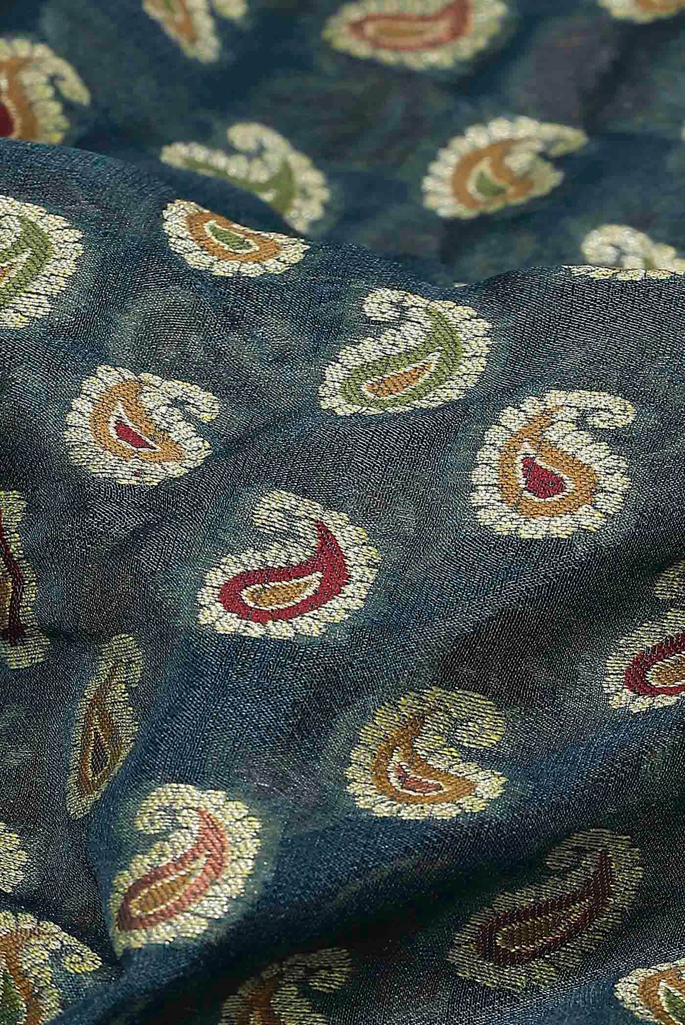 Blue Banarasi Georgette Saree