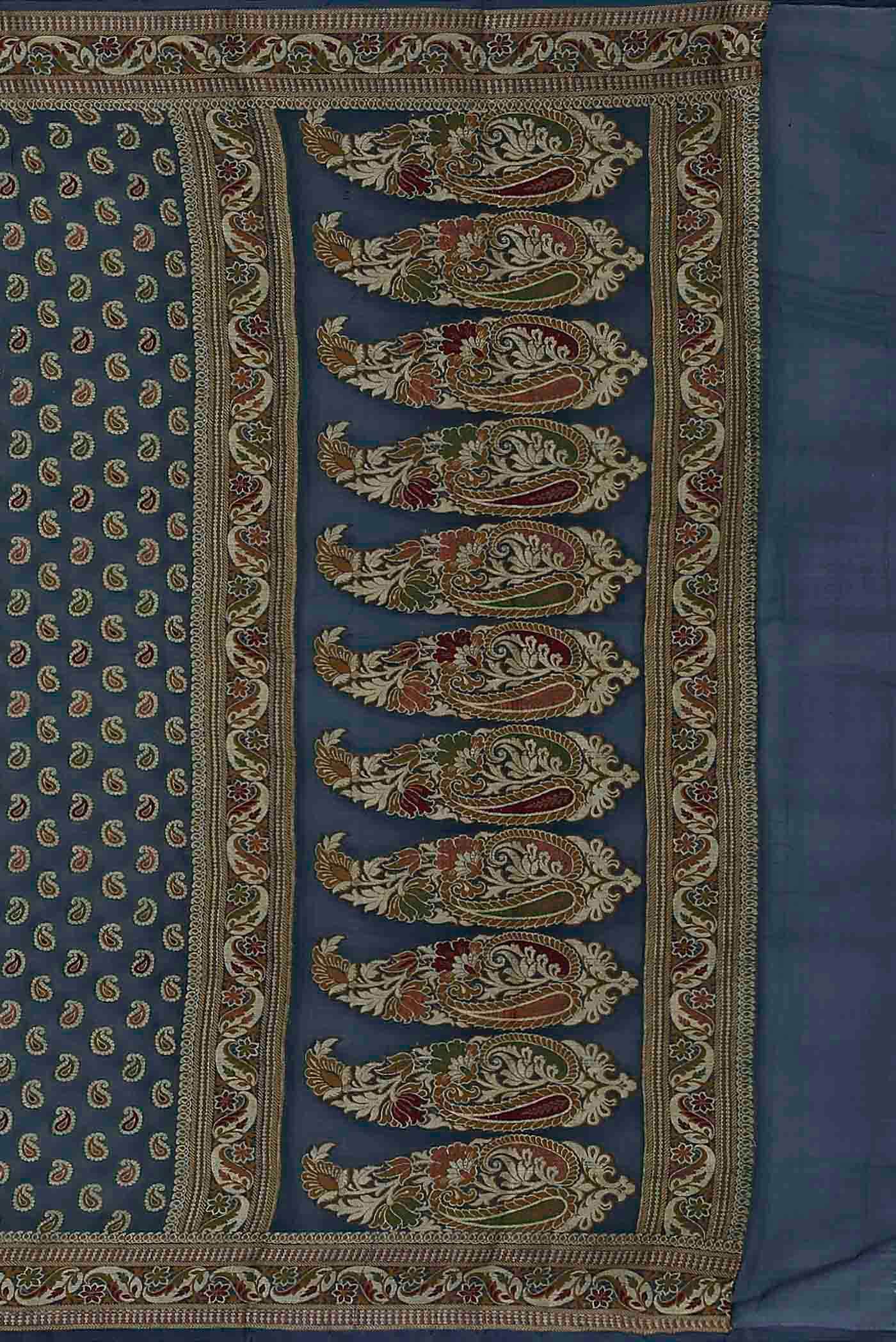 Blue Banarasi Georgette Saree