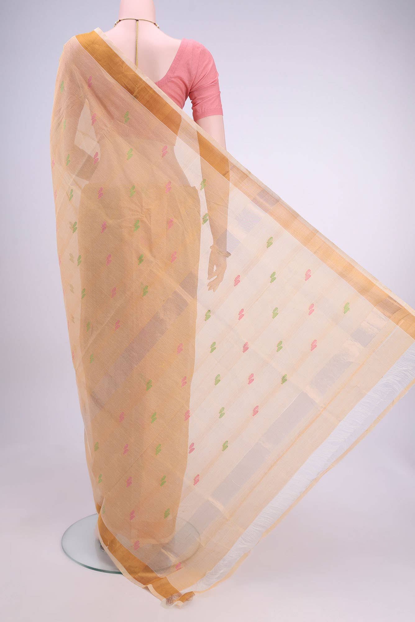 Cream Uppada Cotton Saree