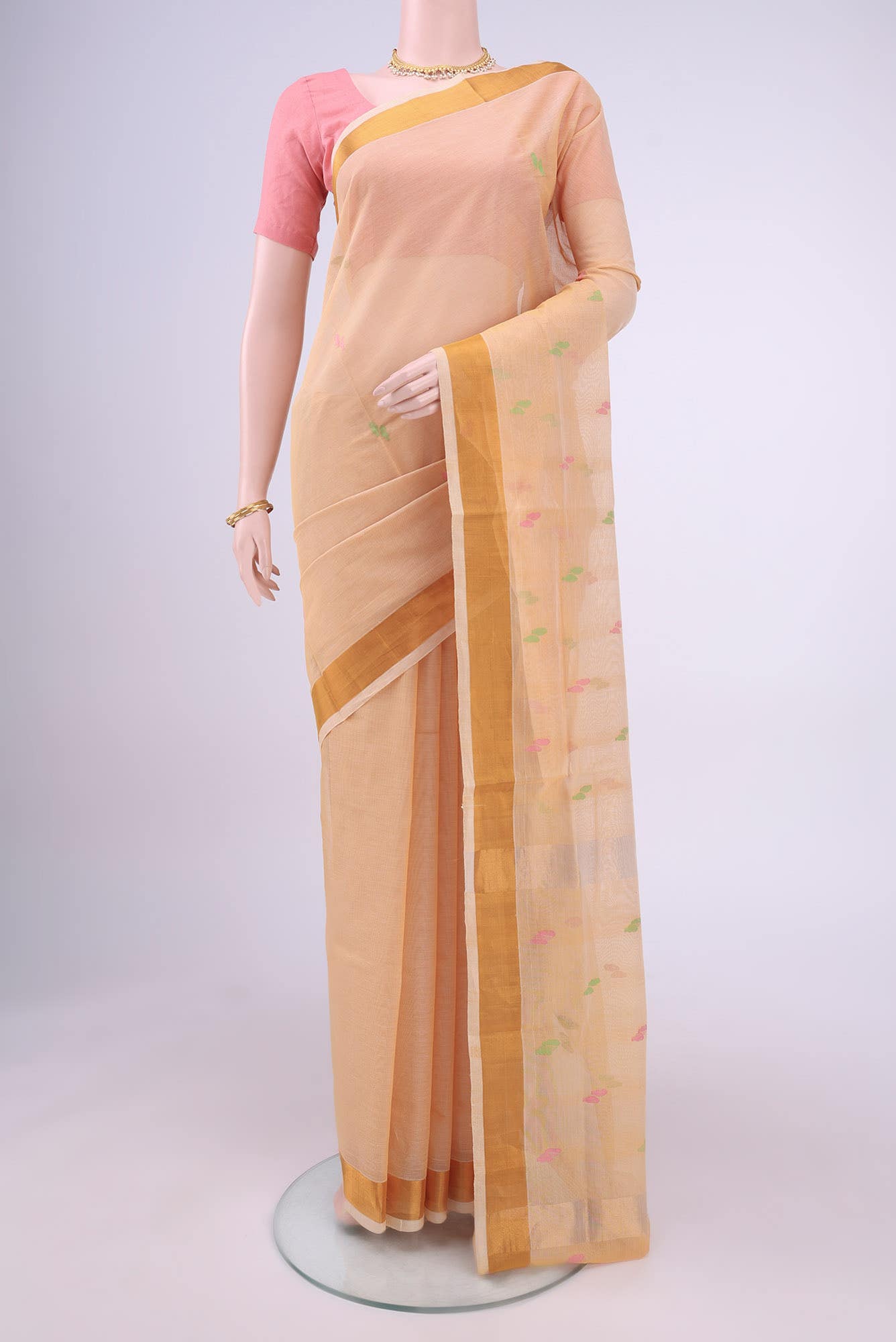 Cream Uppada Cotton Saree