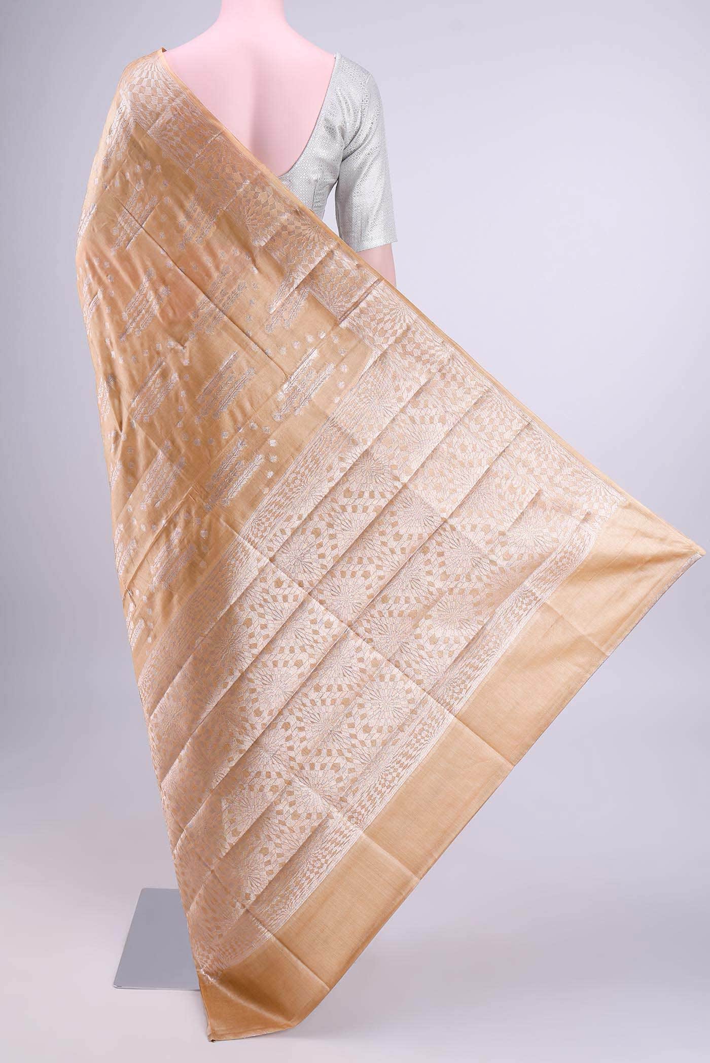 Dark Beige Banarasi Saree