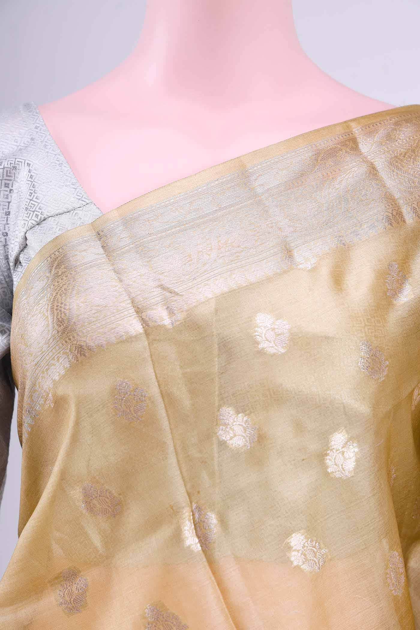 Beige Banarasi Saree