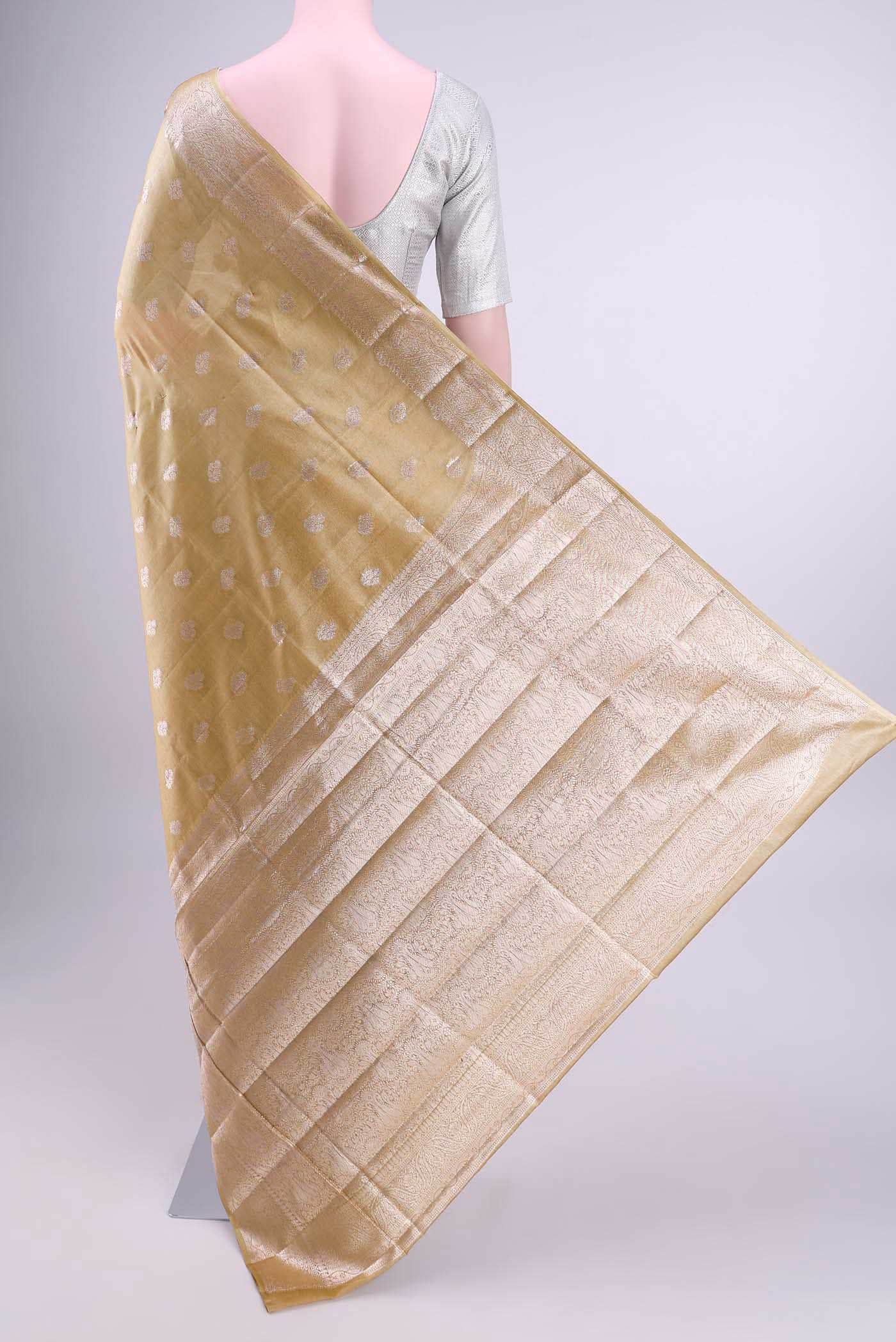 Beige Banarasi Saree