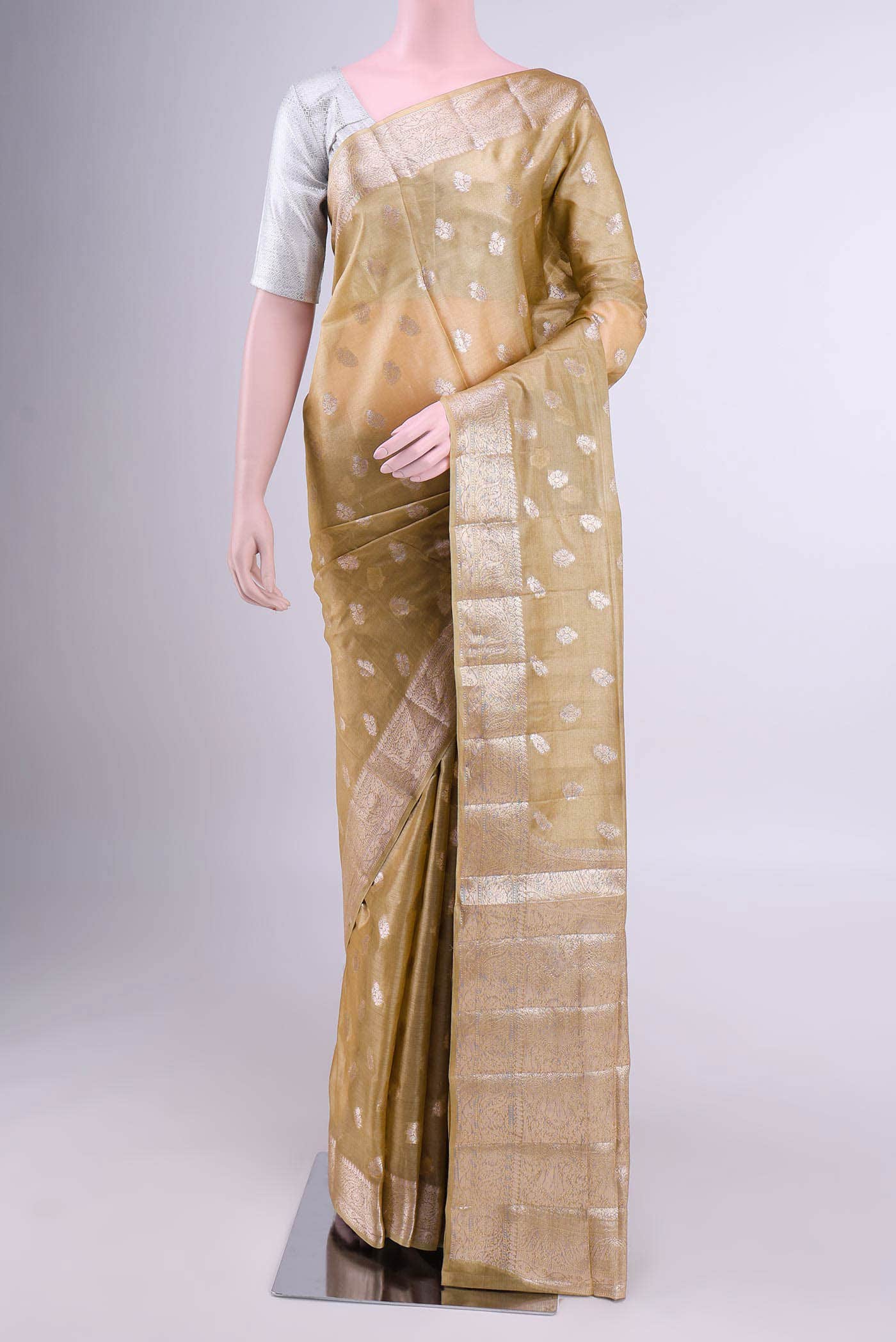 Beige Banarasi Saree
