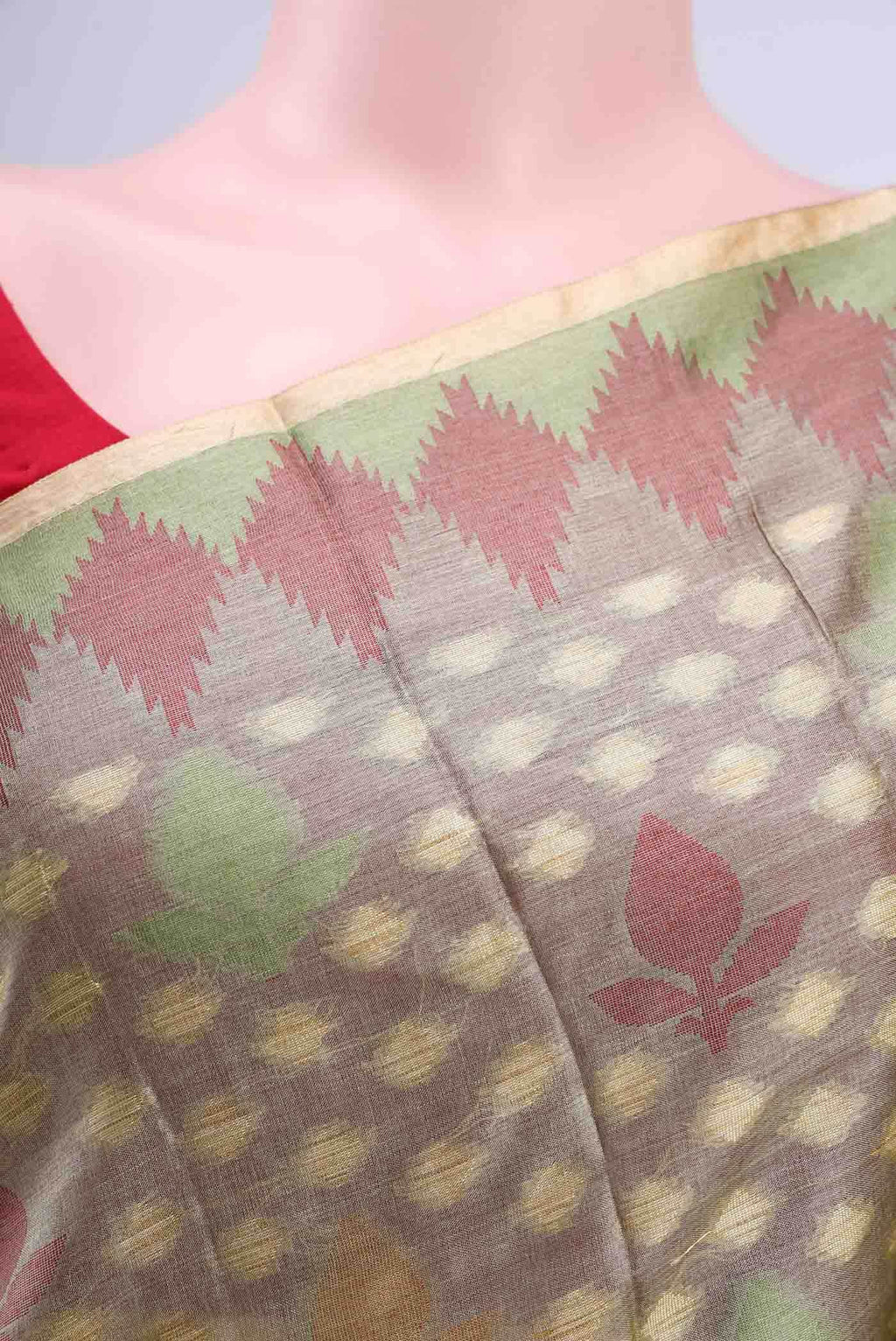 Davys Grey Organza Silk Saree