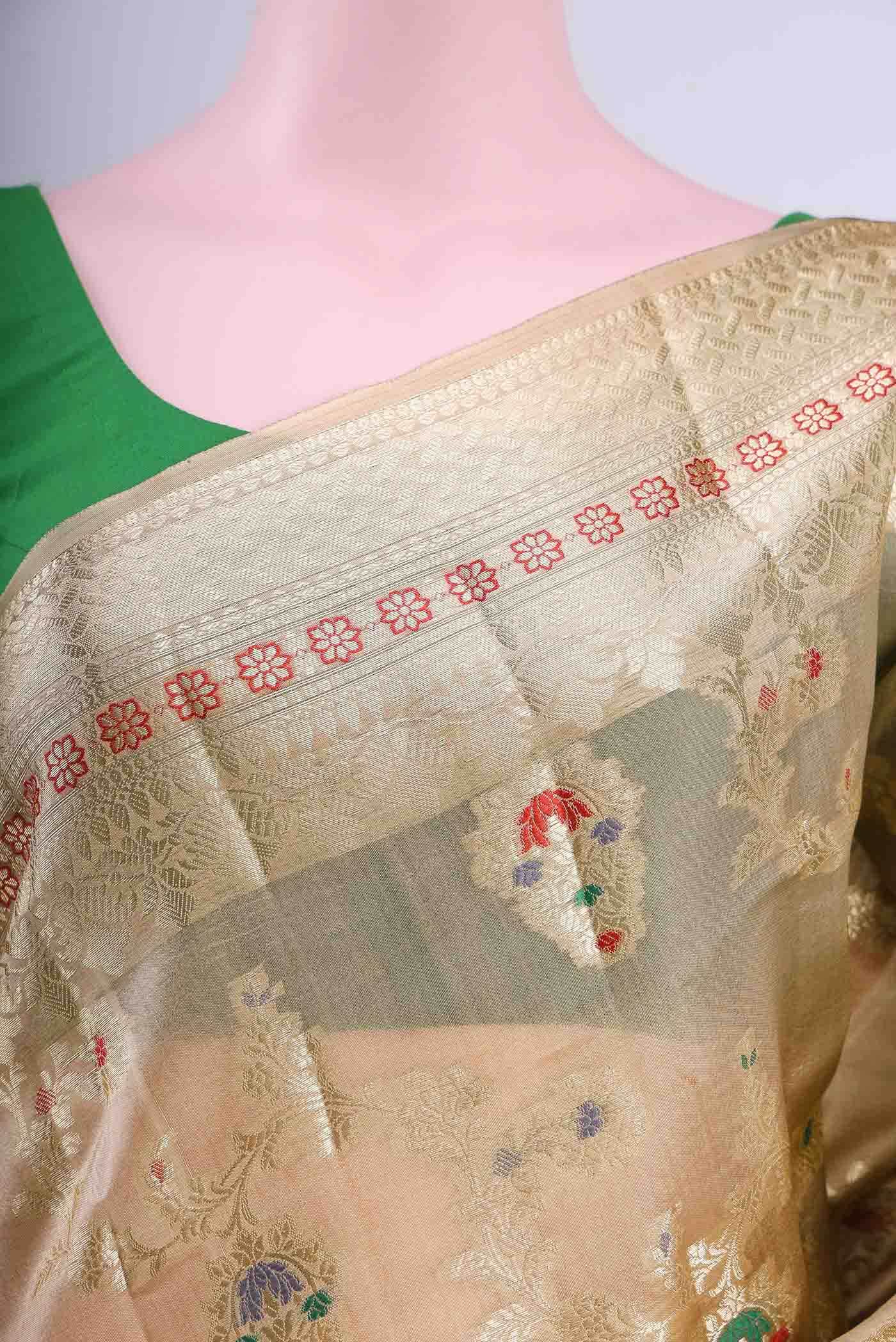 Beige Banarasi Saree