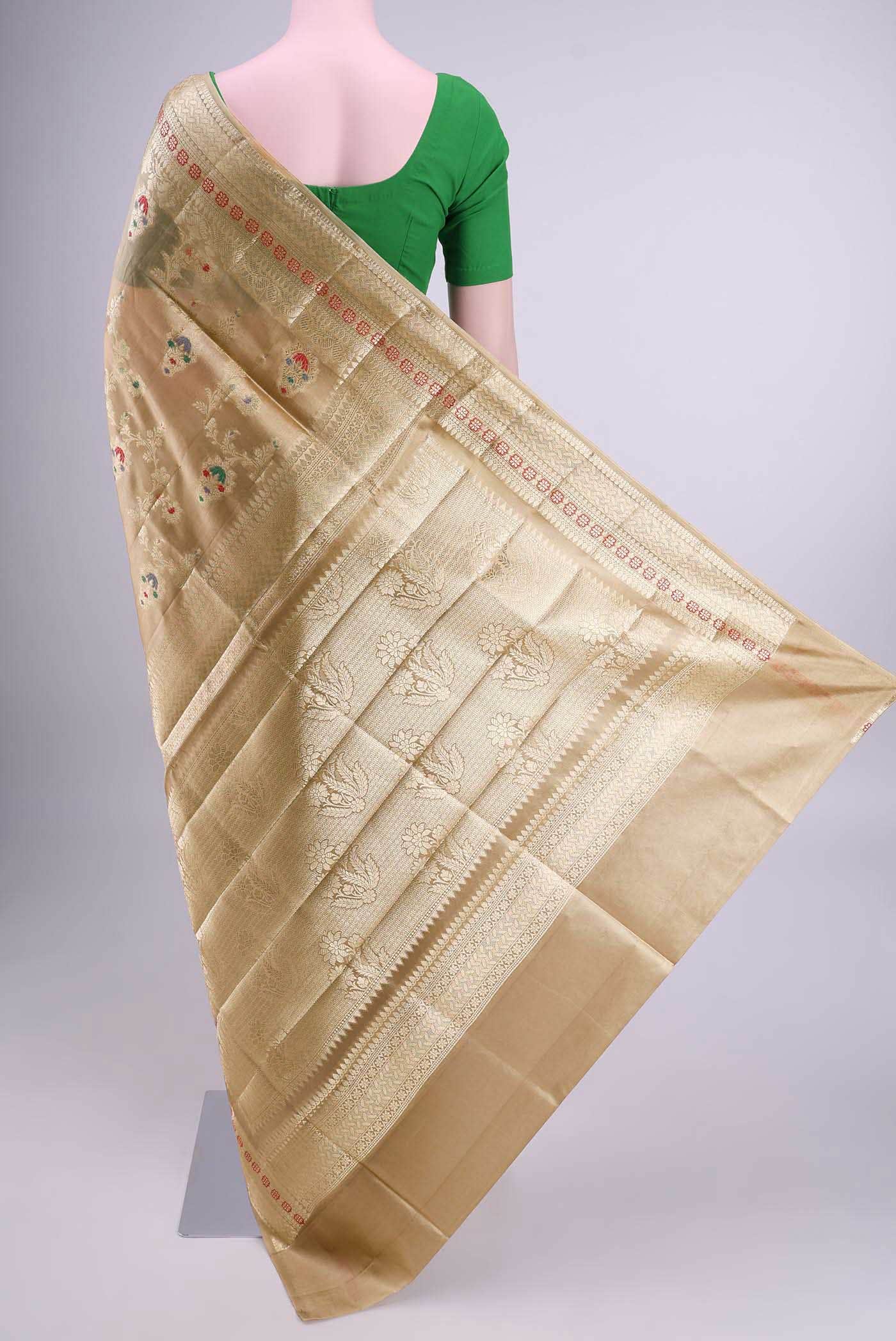 Beige Banarasi Saree