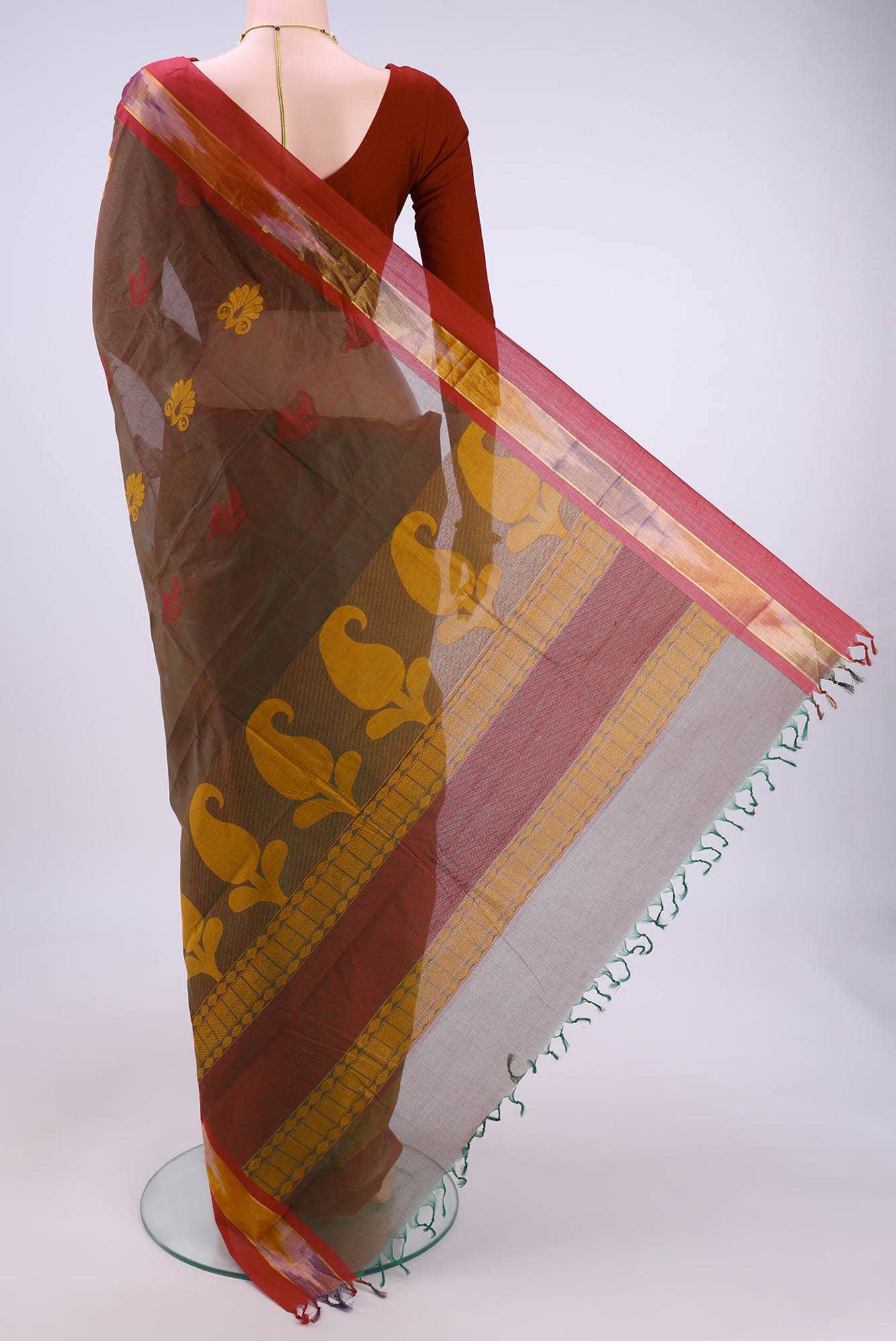 Green Kanchi Cotton Saree