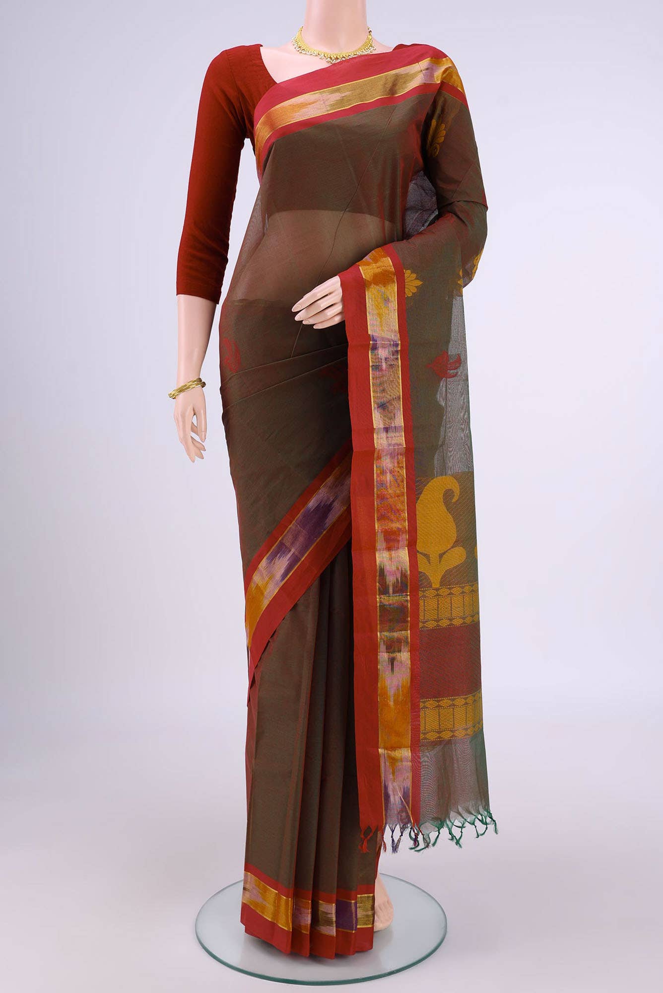 Green Kanchi Cotton Saree