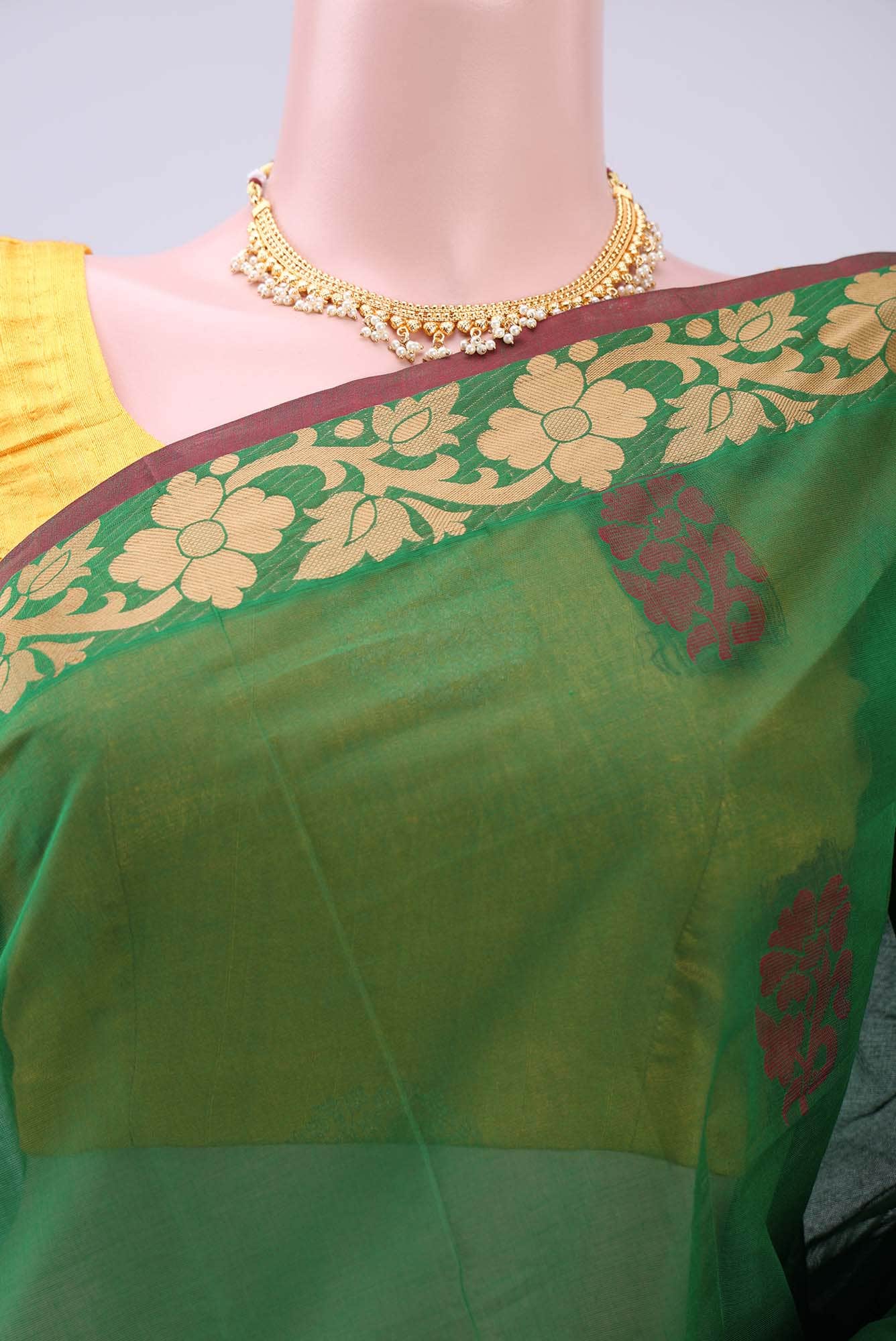 Green Kanchi Cotton Saree