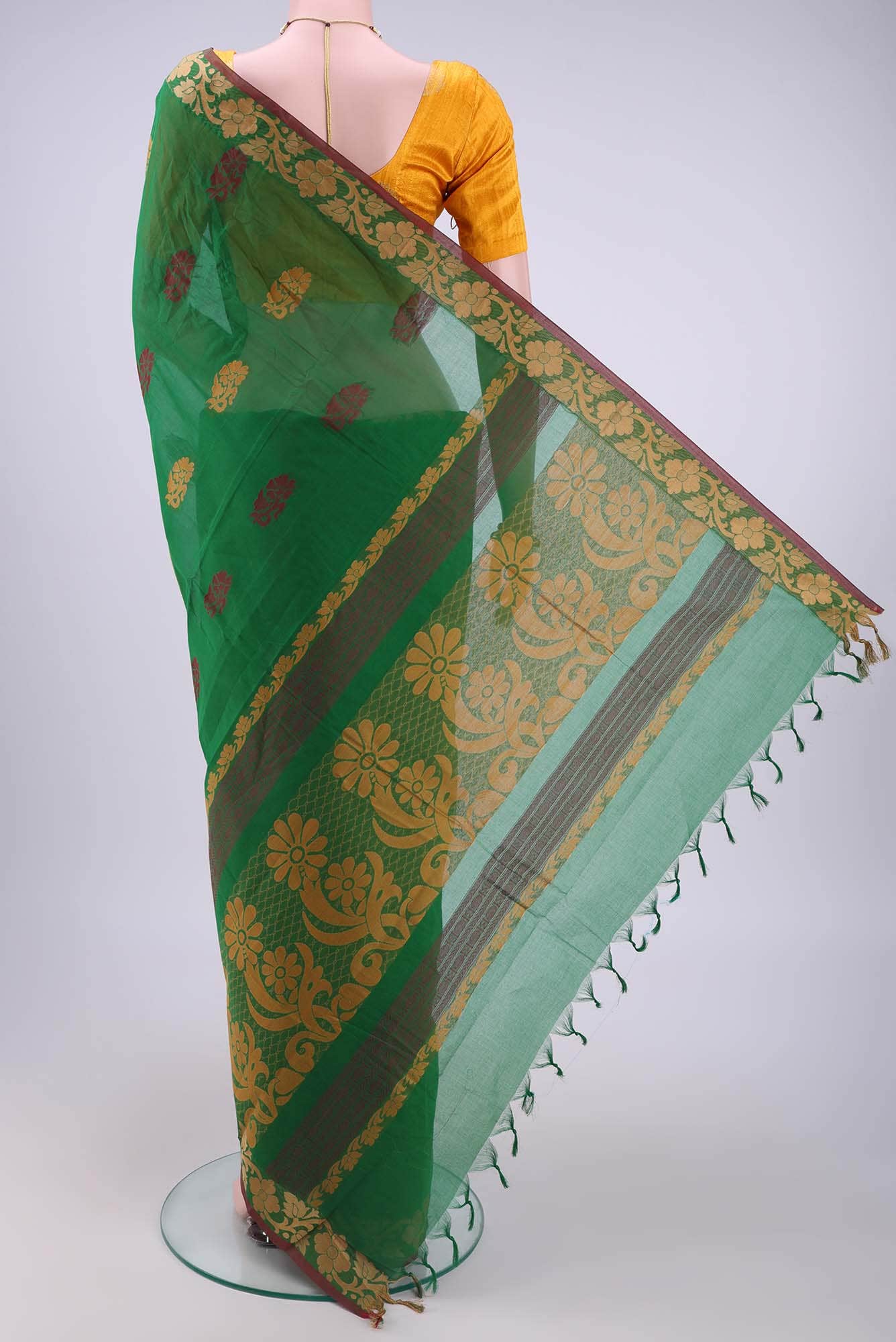 Green Kanchi Cotton Saree