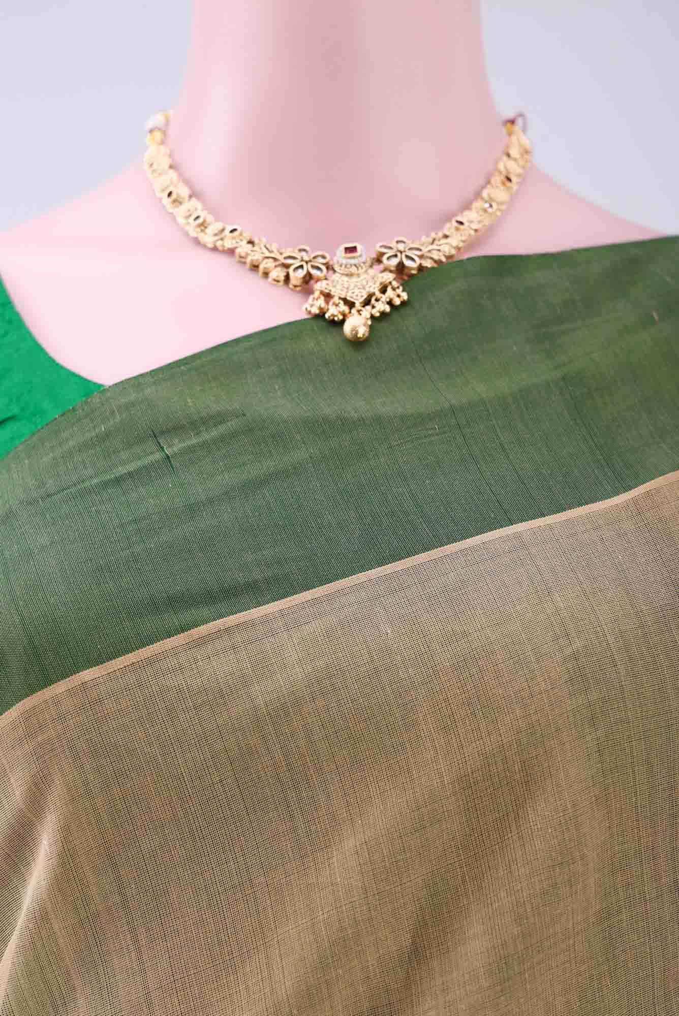 Beige Kanchipuram Saree