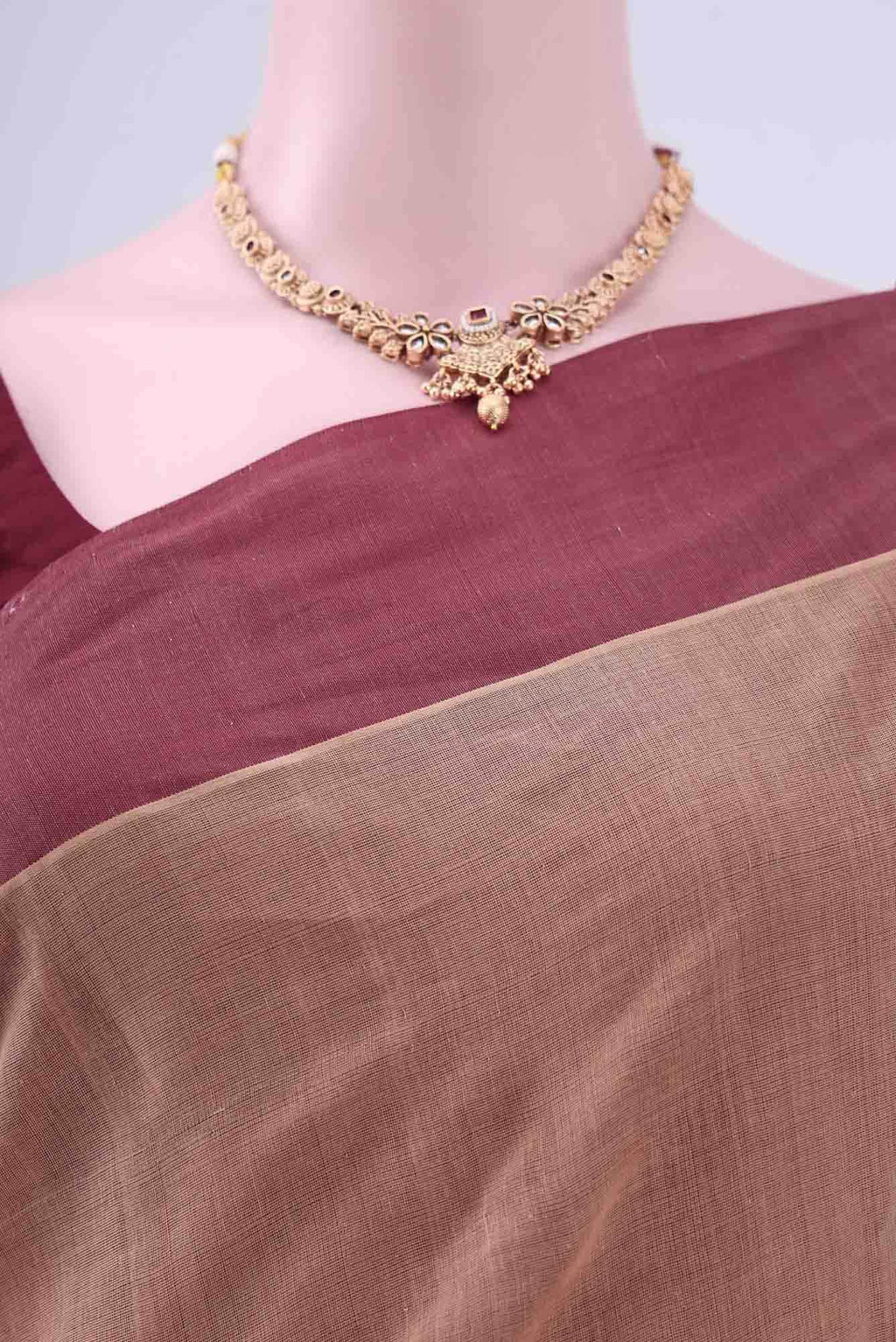 Beige Kanchi Cotton Saree