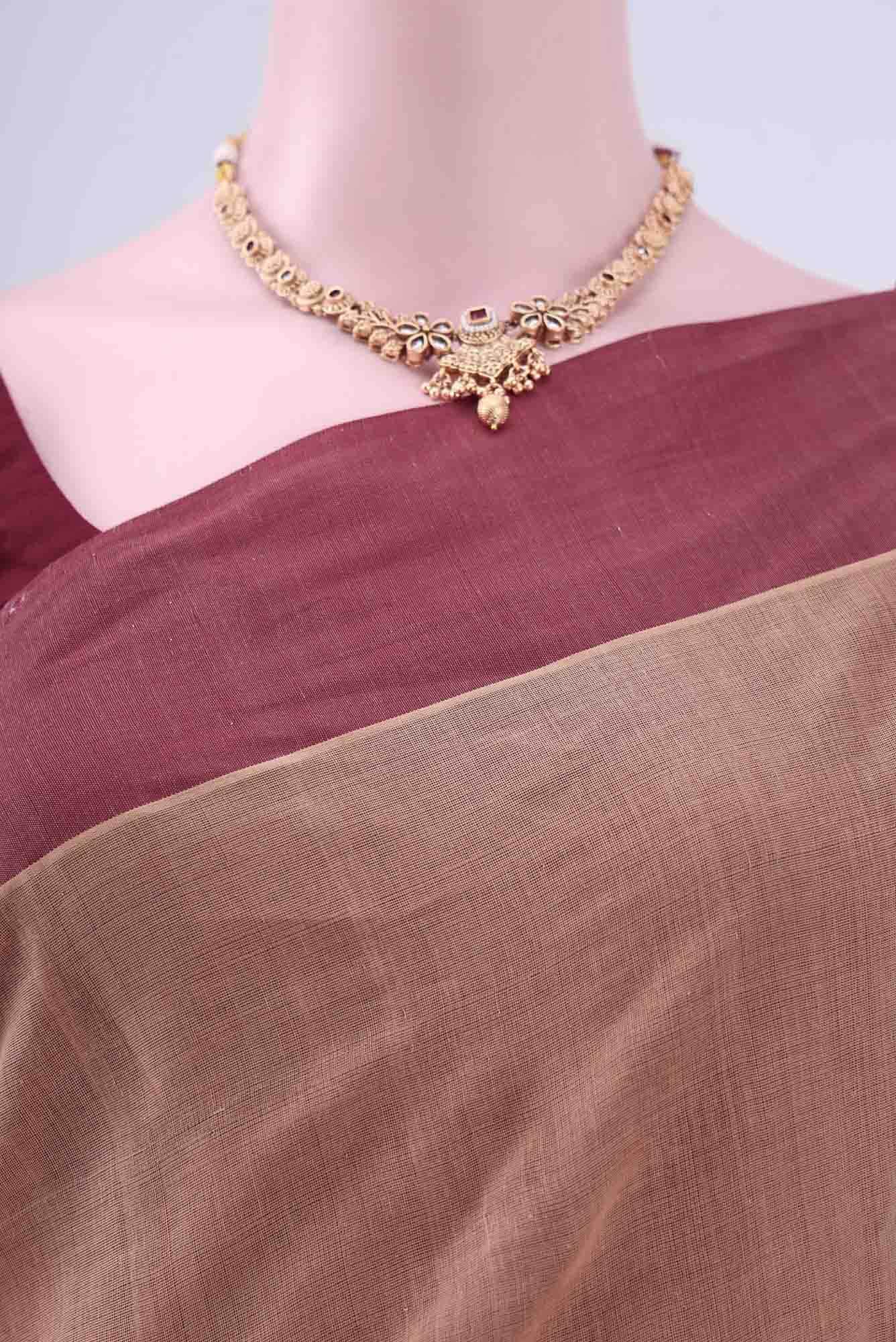Beige Kanchi Cotton Saree