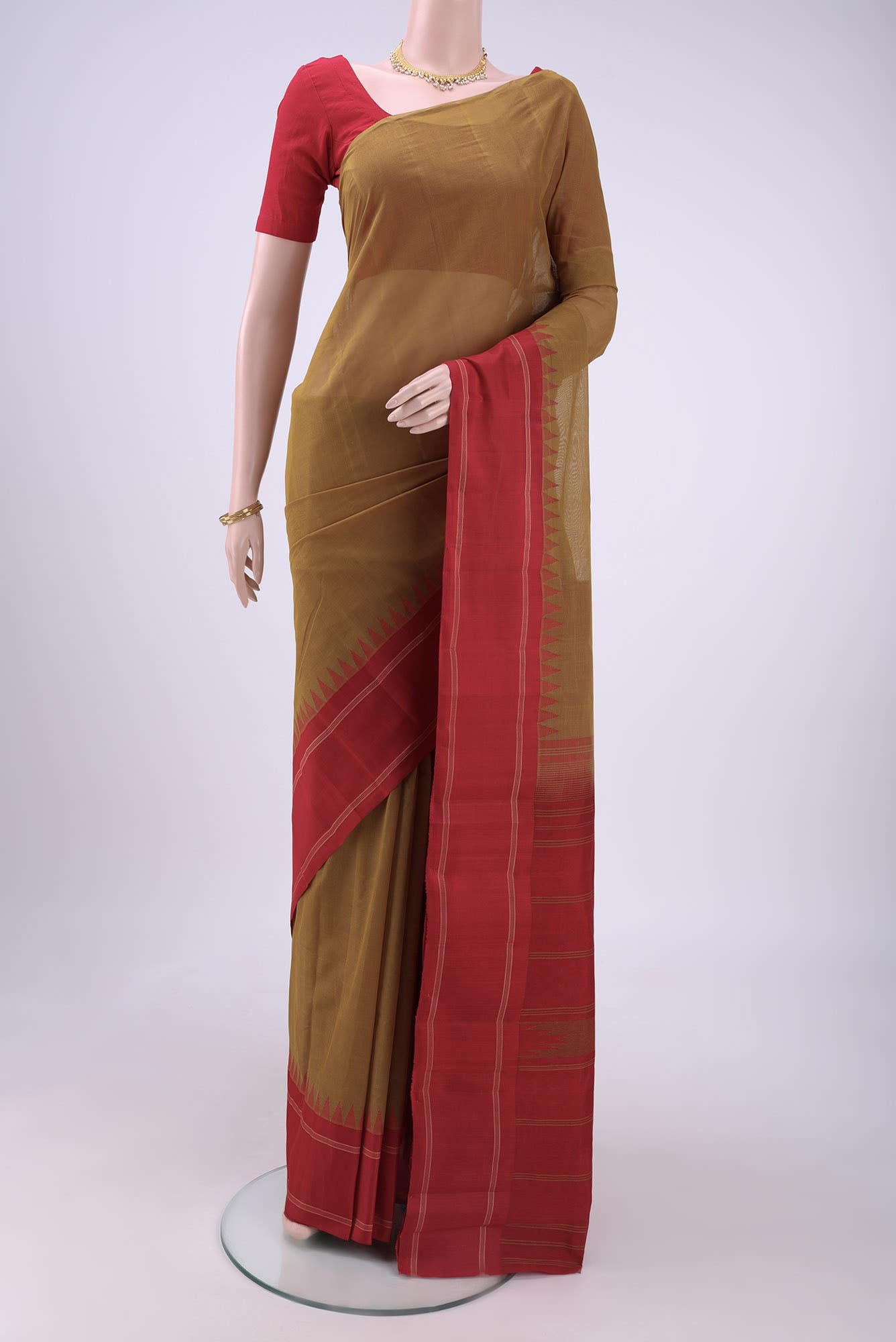 Mehandi Green Kanchipuram Saree