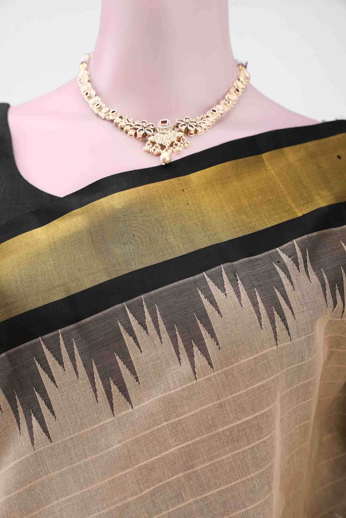 Beige Kanchi Cotton Saree