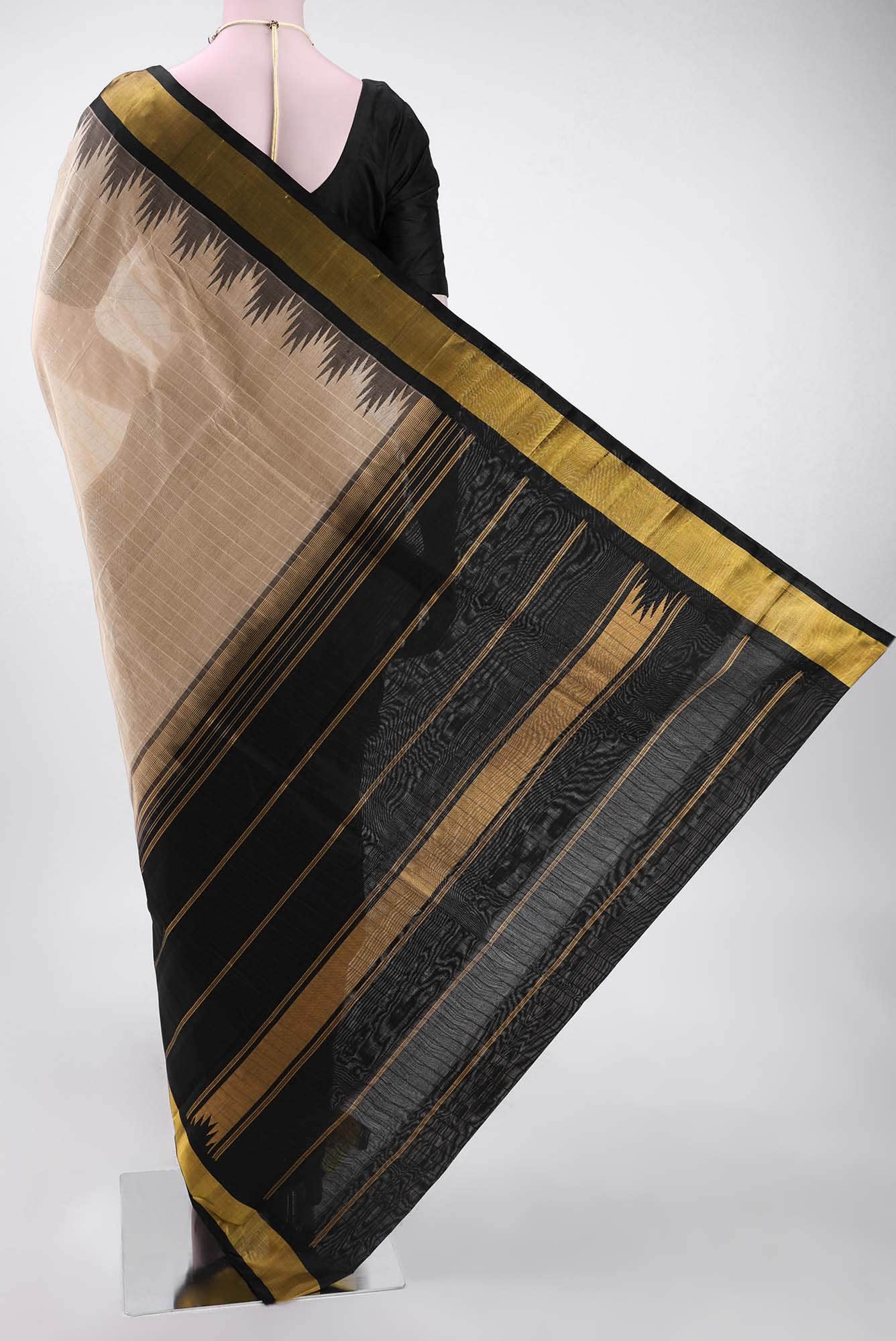 Beige Kanchi Cotton Saree