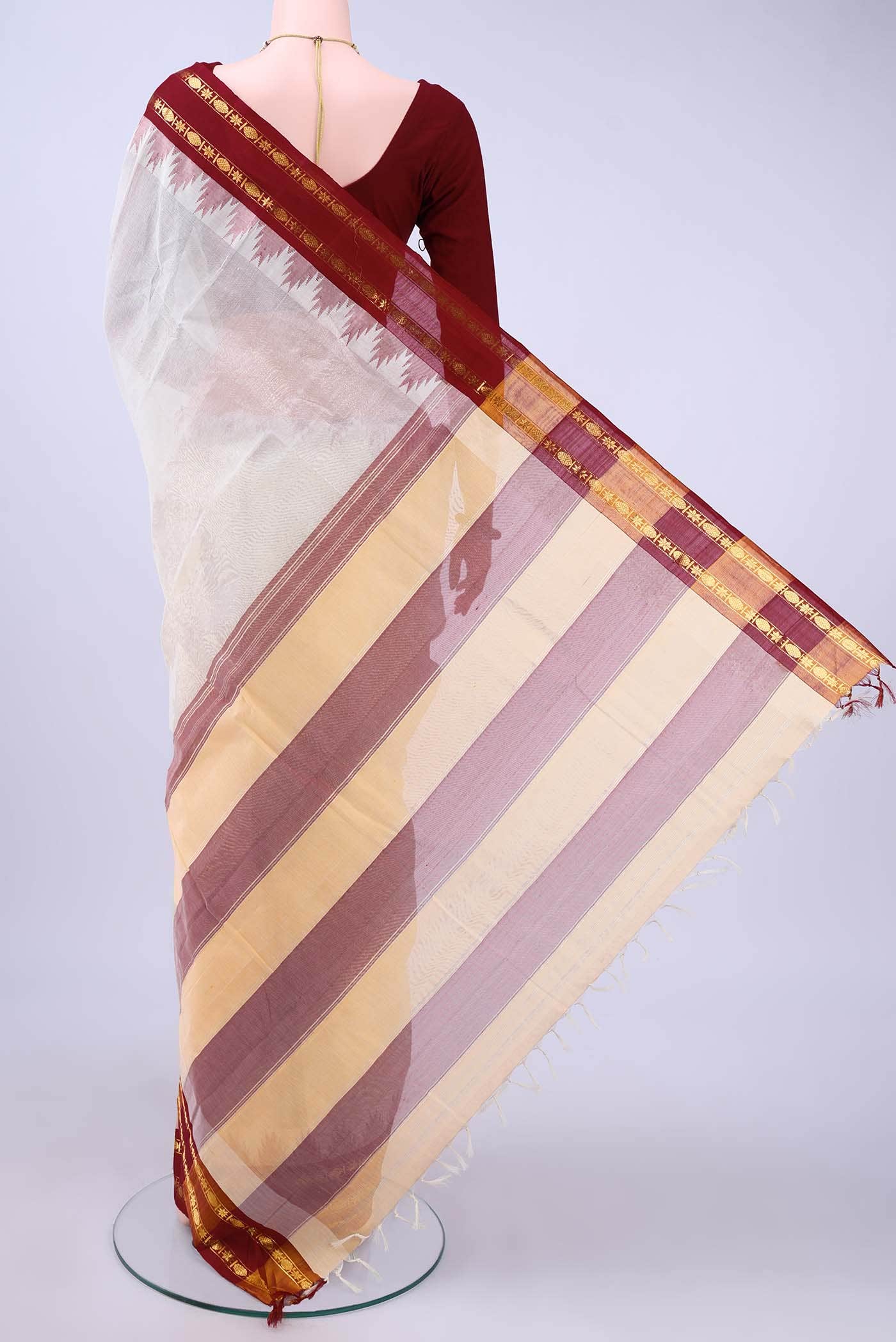 Off White Kanchi Cotton Saree