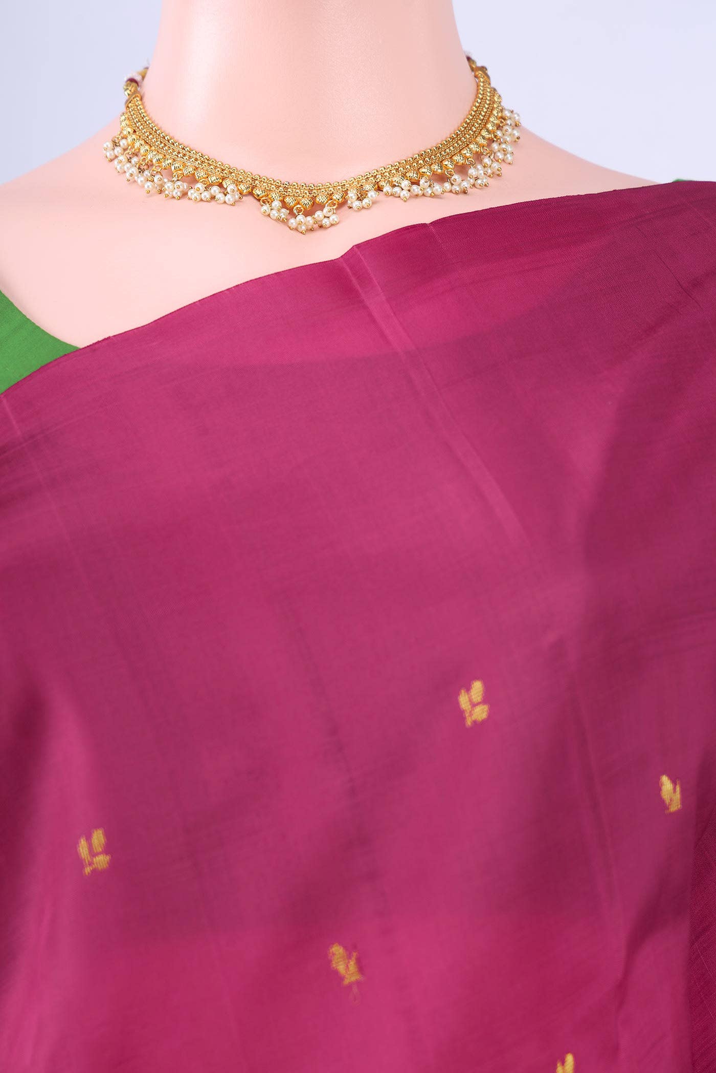 Maroon Kanchipuram Silk Saree
