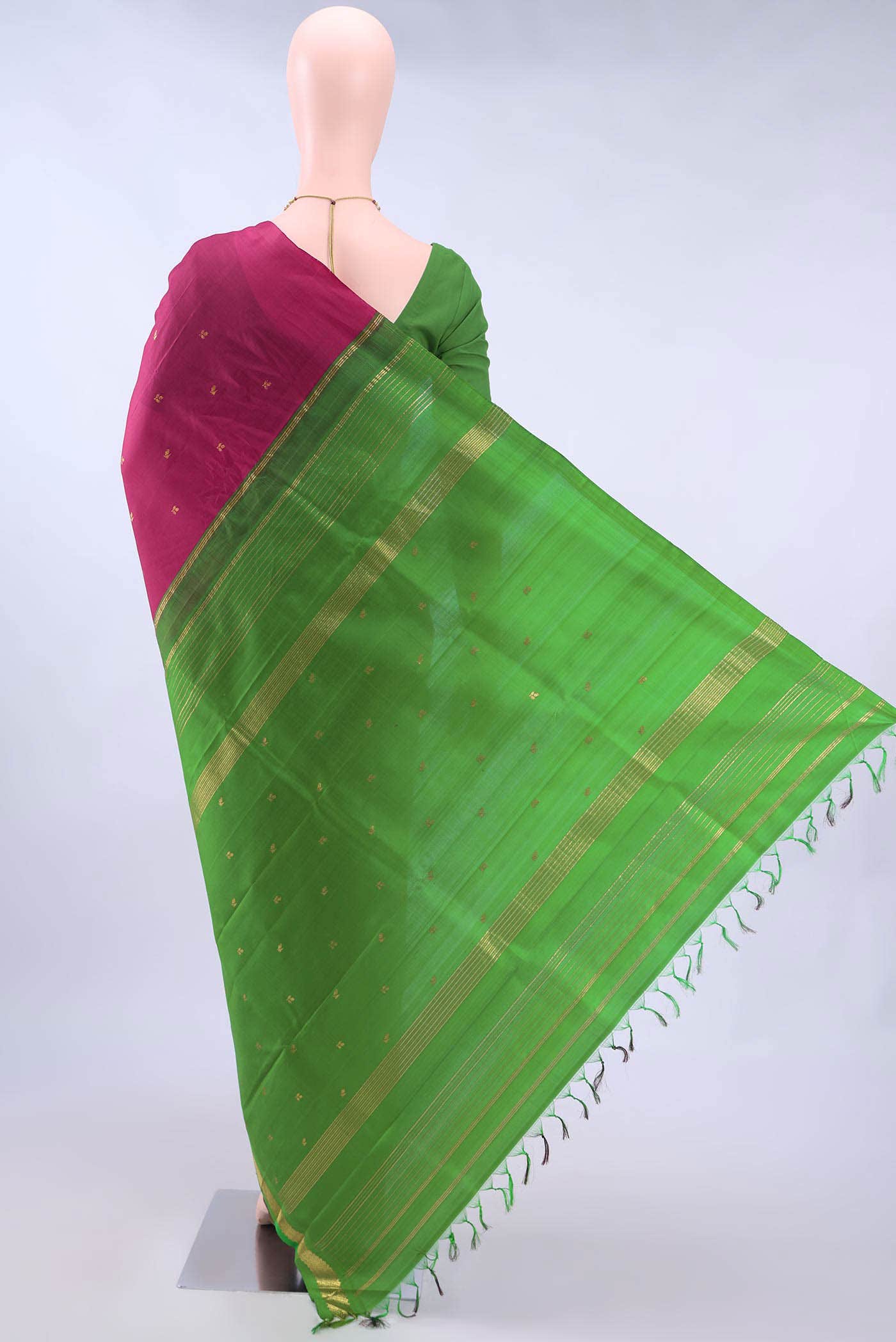 Maroon Kanchipuram Silk Saree