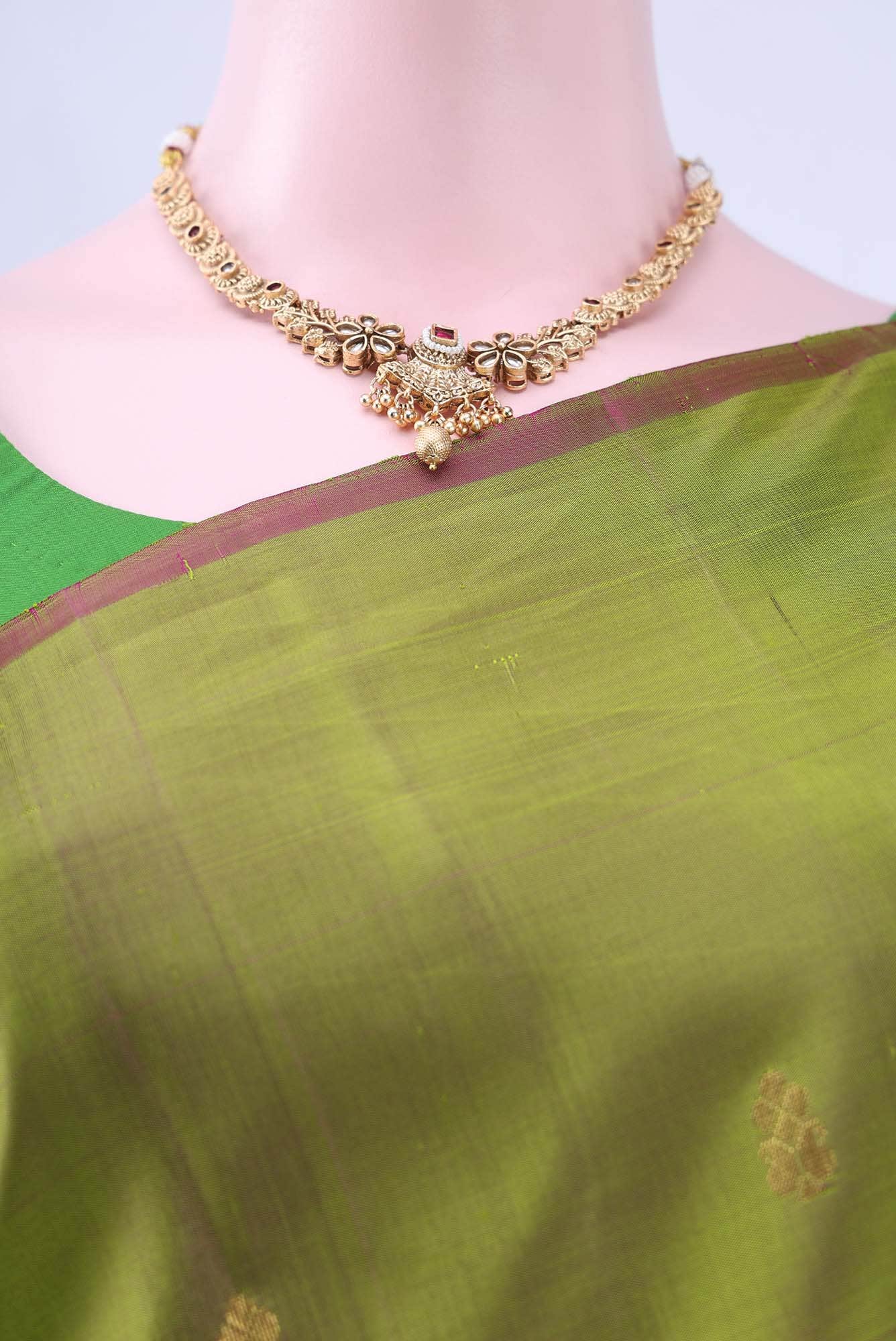 Light Green Kanchipuram Silk Saree