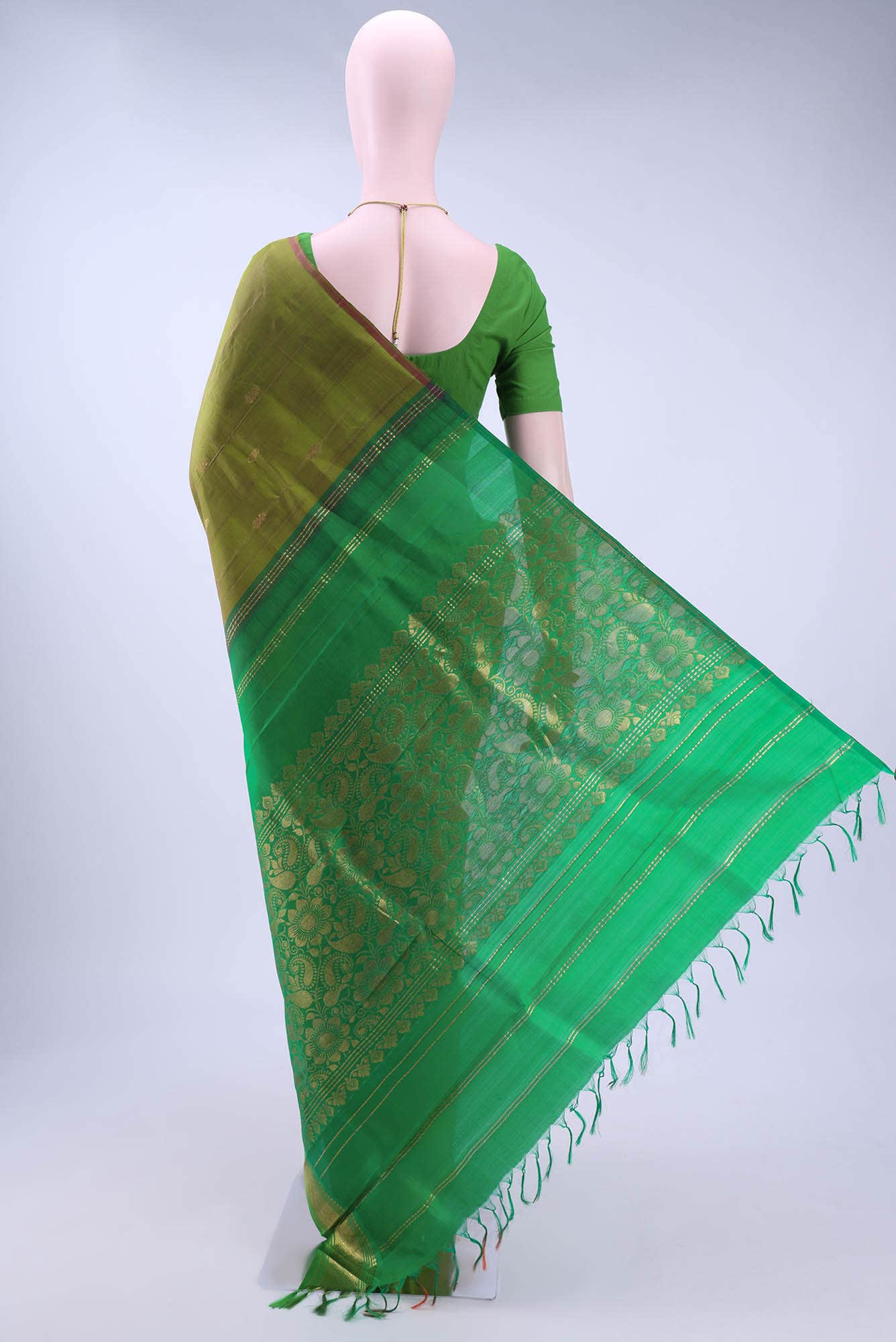 Light Green Kanchipuram Silk Saree