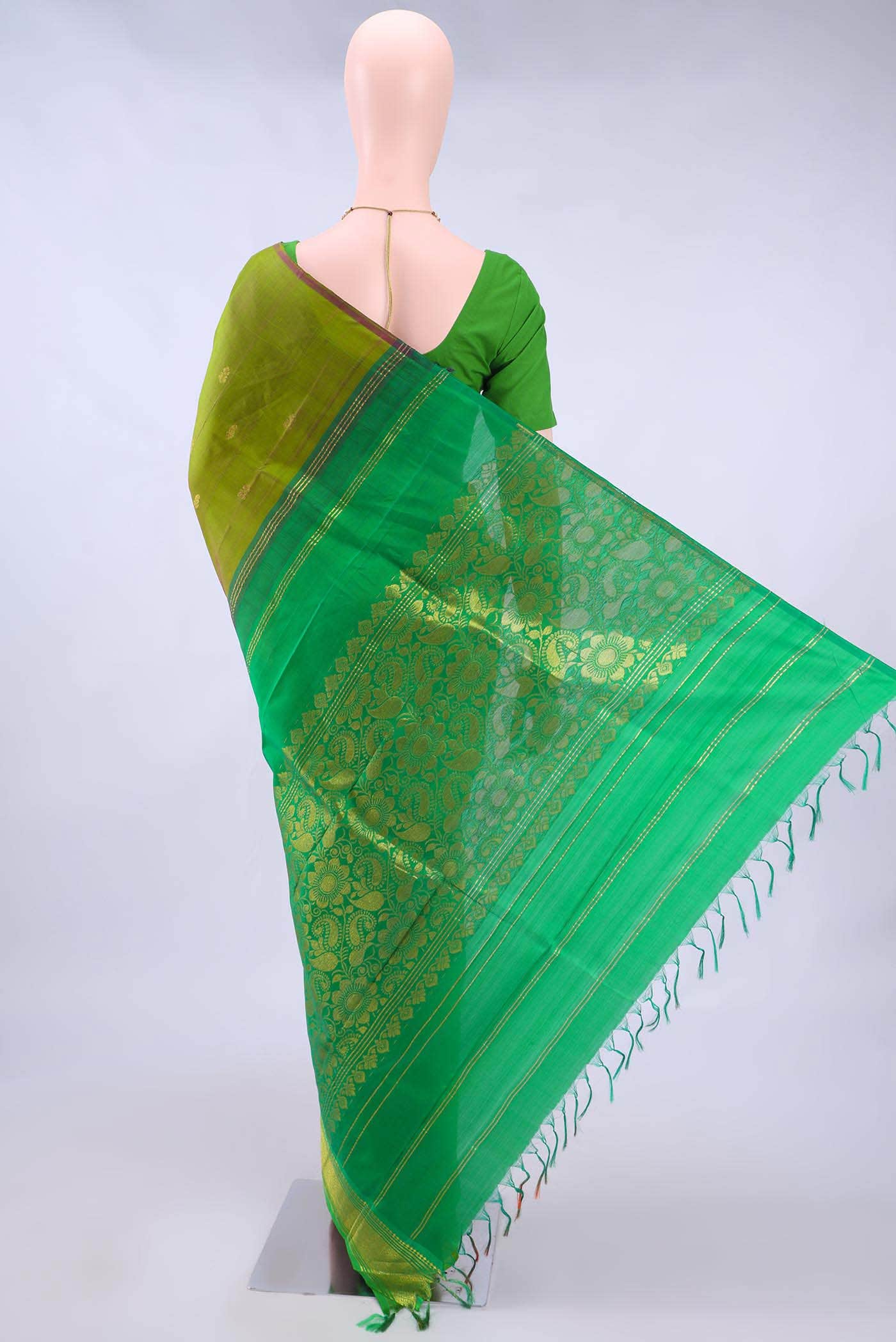 Light Green Kanchipuram Silk Saree