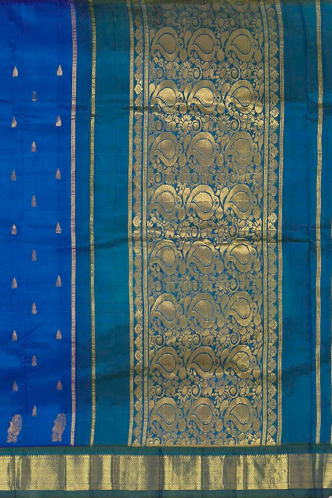 Blue Kanchipuram Silk Saree