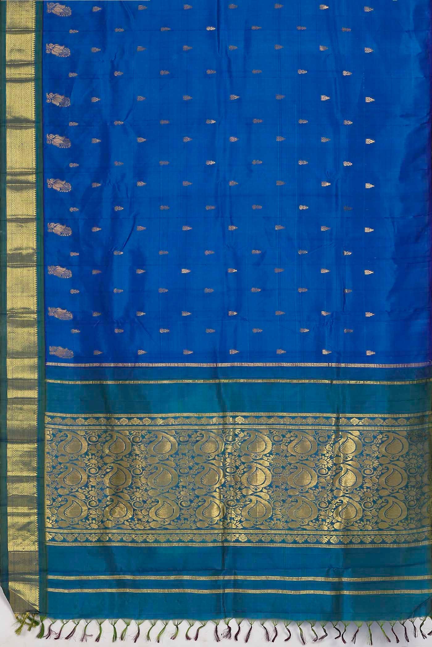 Blue Kanchipuram Silk Saree