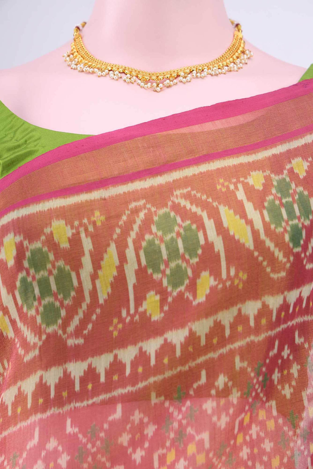 Beige Rajkot Patola Silk Saree