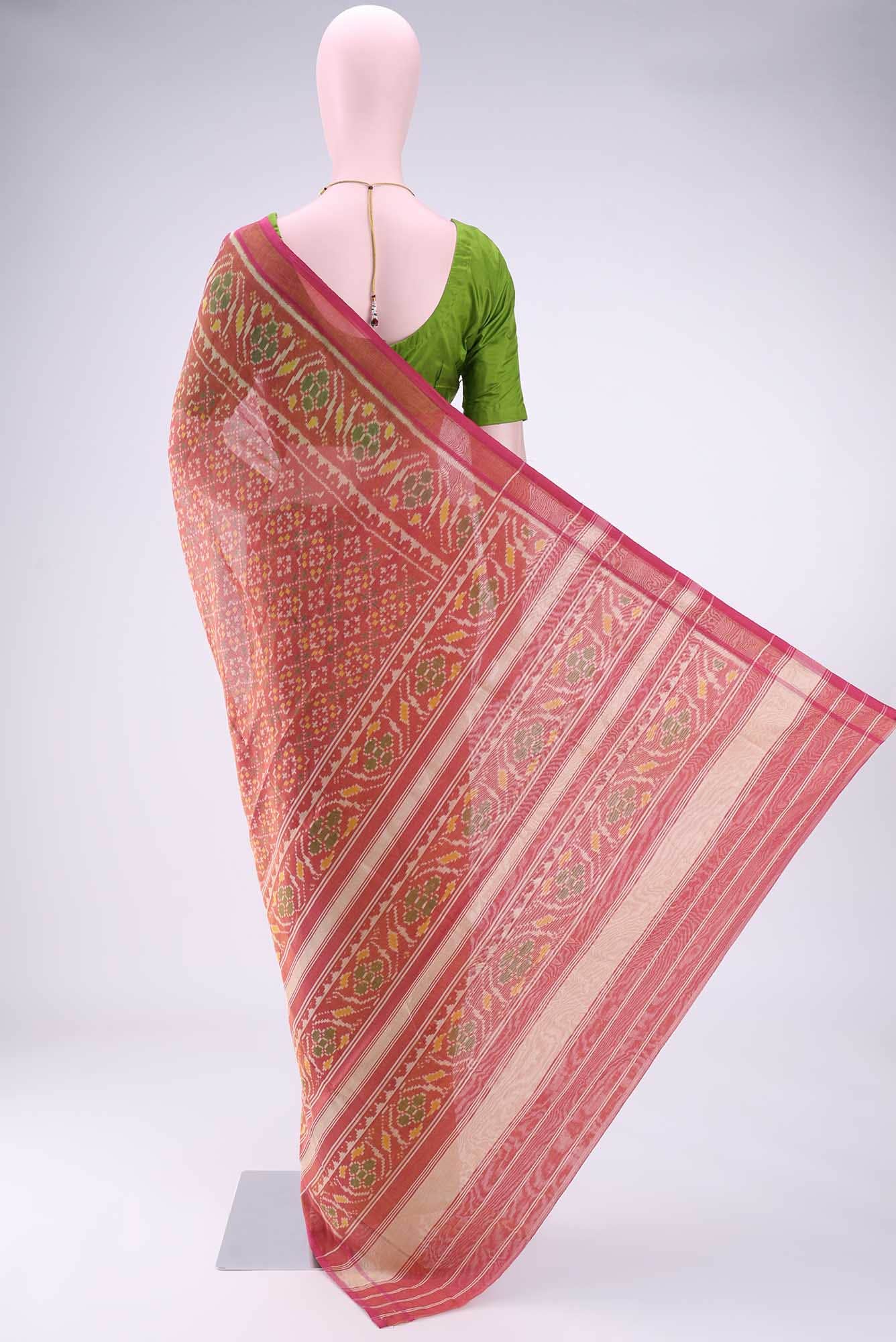 Beige Rajkot Patola Silk Saree
