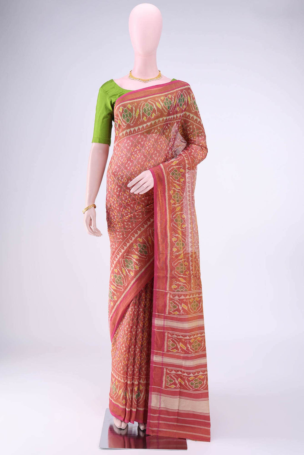 Beige Rajkot Patola Silk Saree
