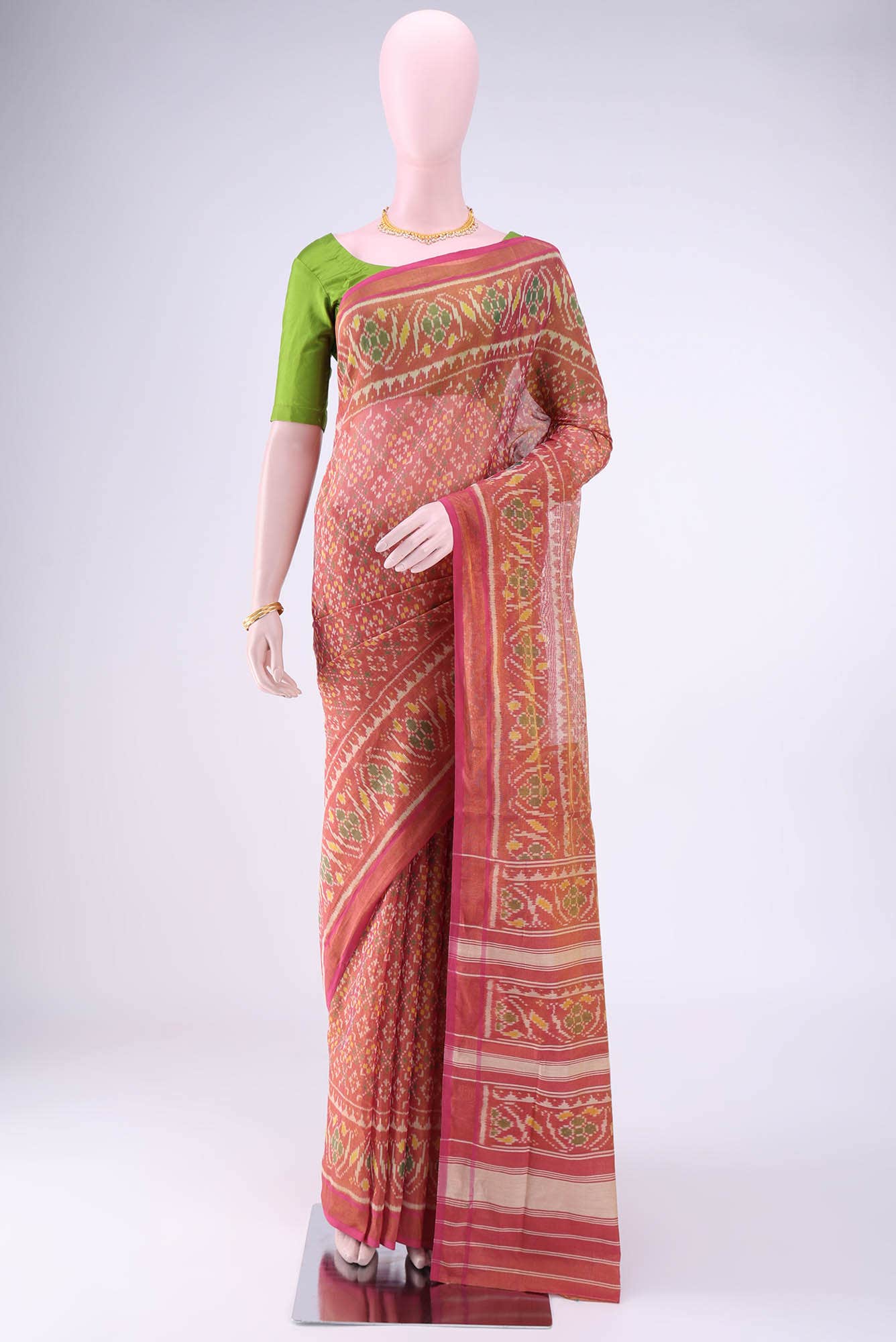 Beige Rajkot Patola Silk Saree