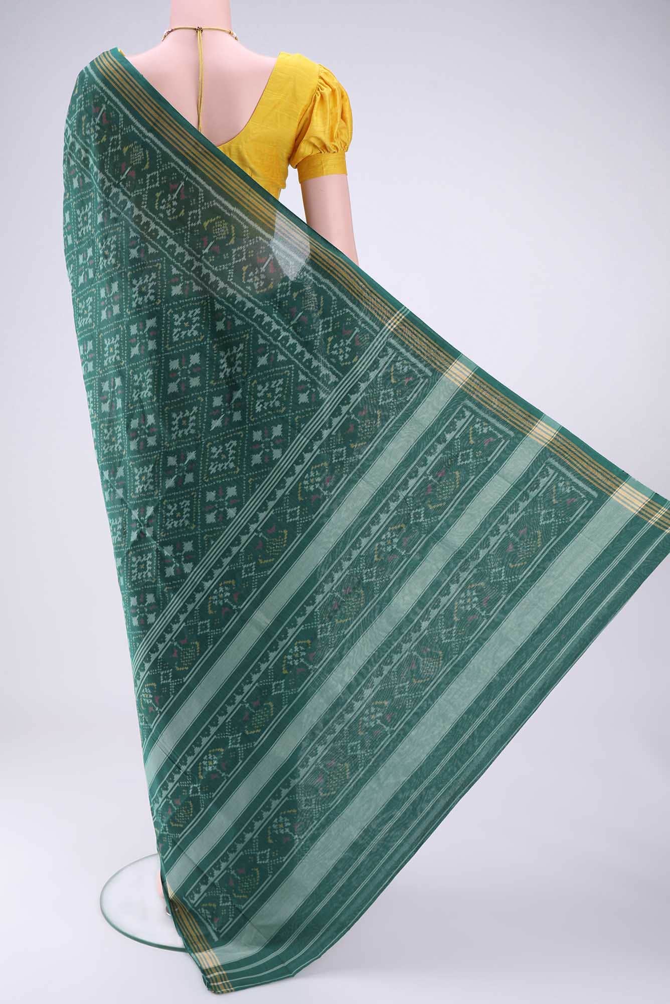Sage Green Rajkot Patola Silk Saree