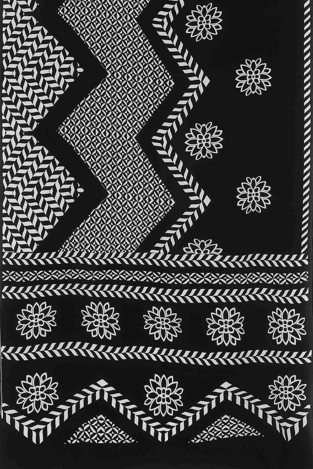 Black Crepe Saree
