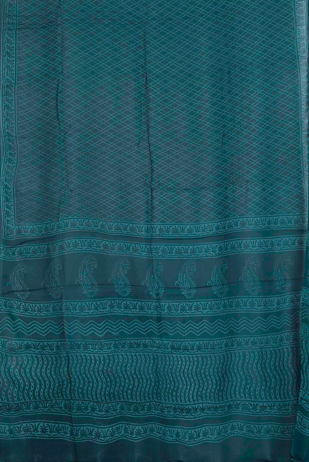 Blue Crepe Saree