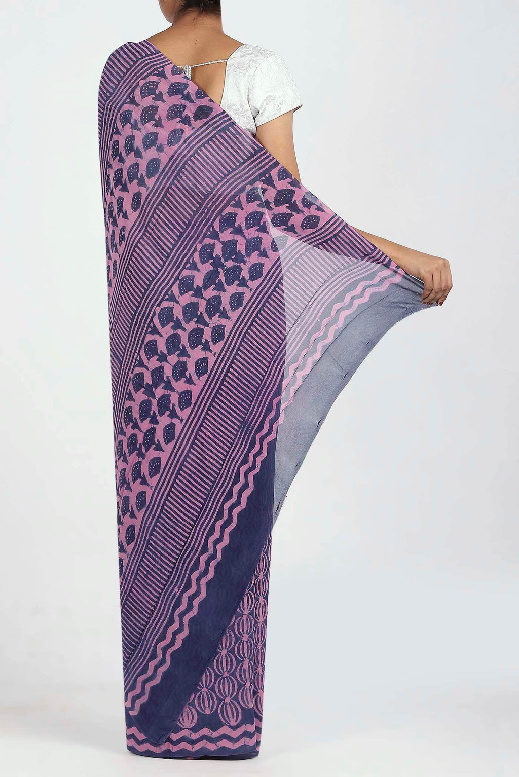 Blue Georgette Saree