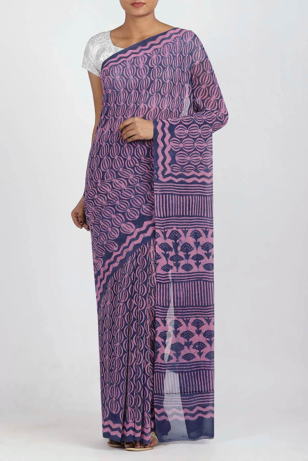 Blue Georgette Saree