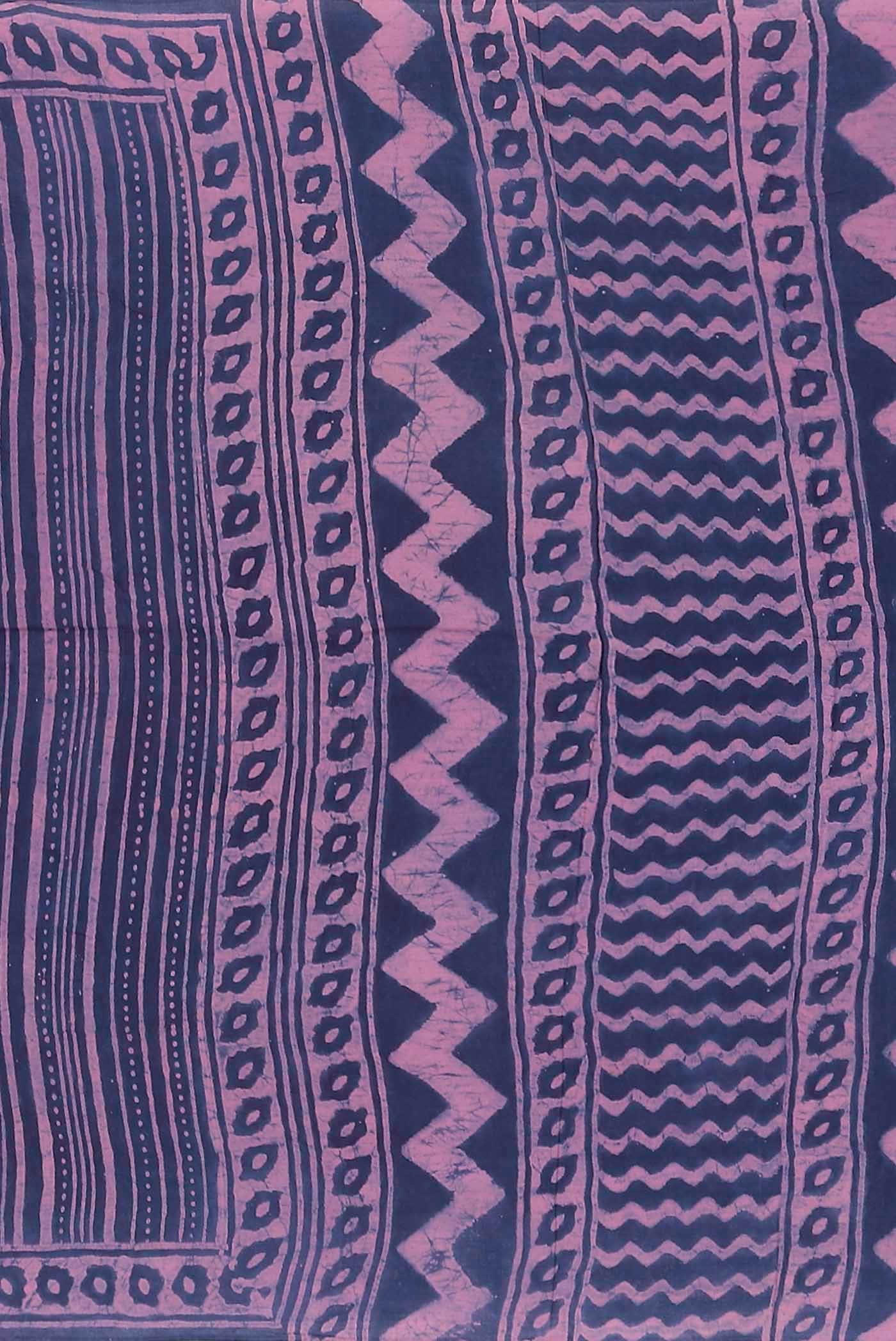 Blue Crepe Saree