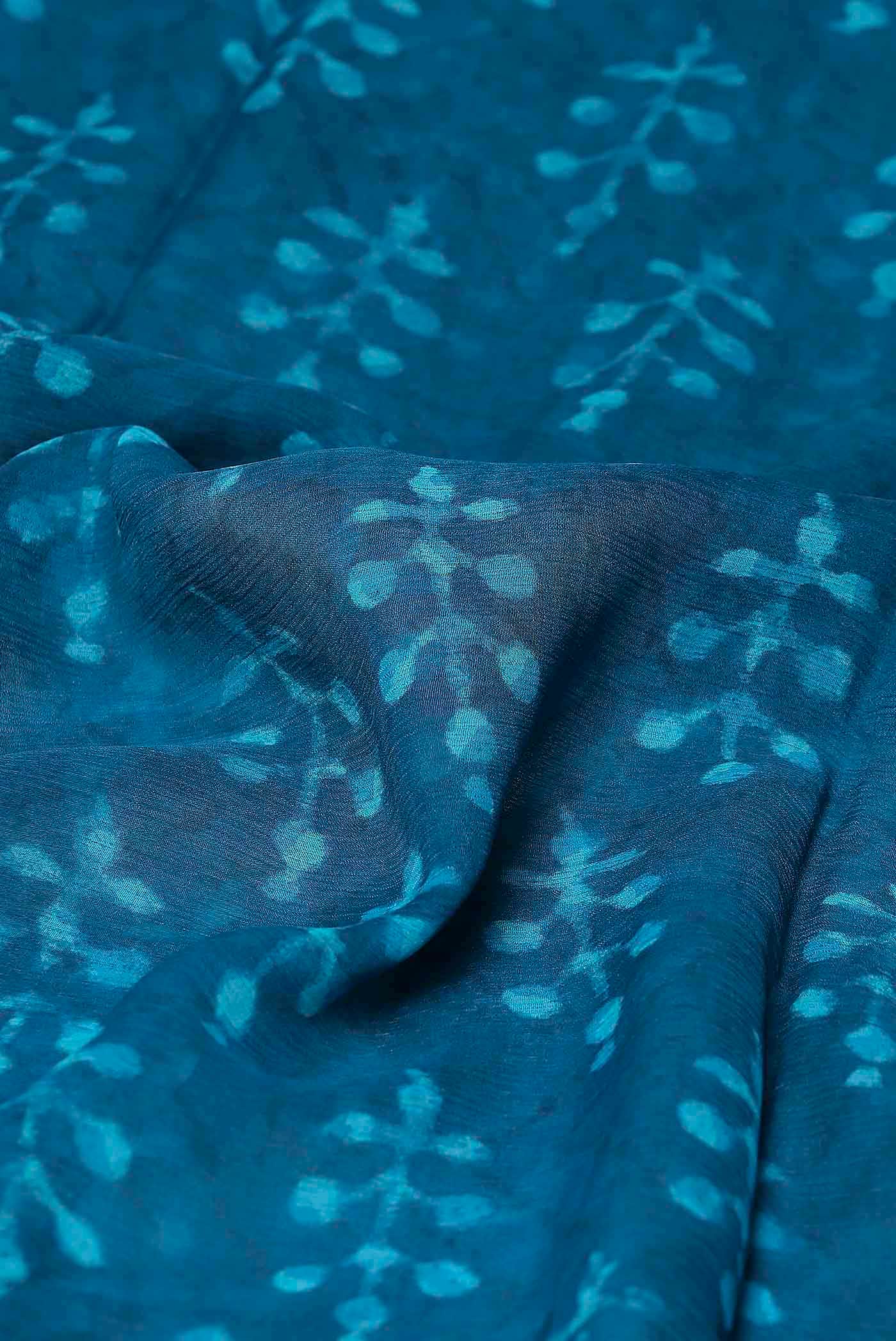 Blue Chiffon Saree