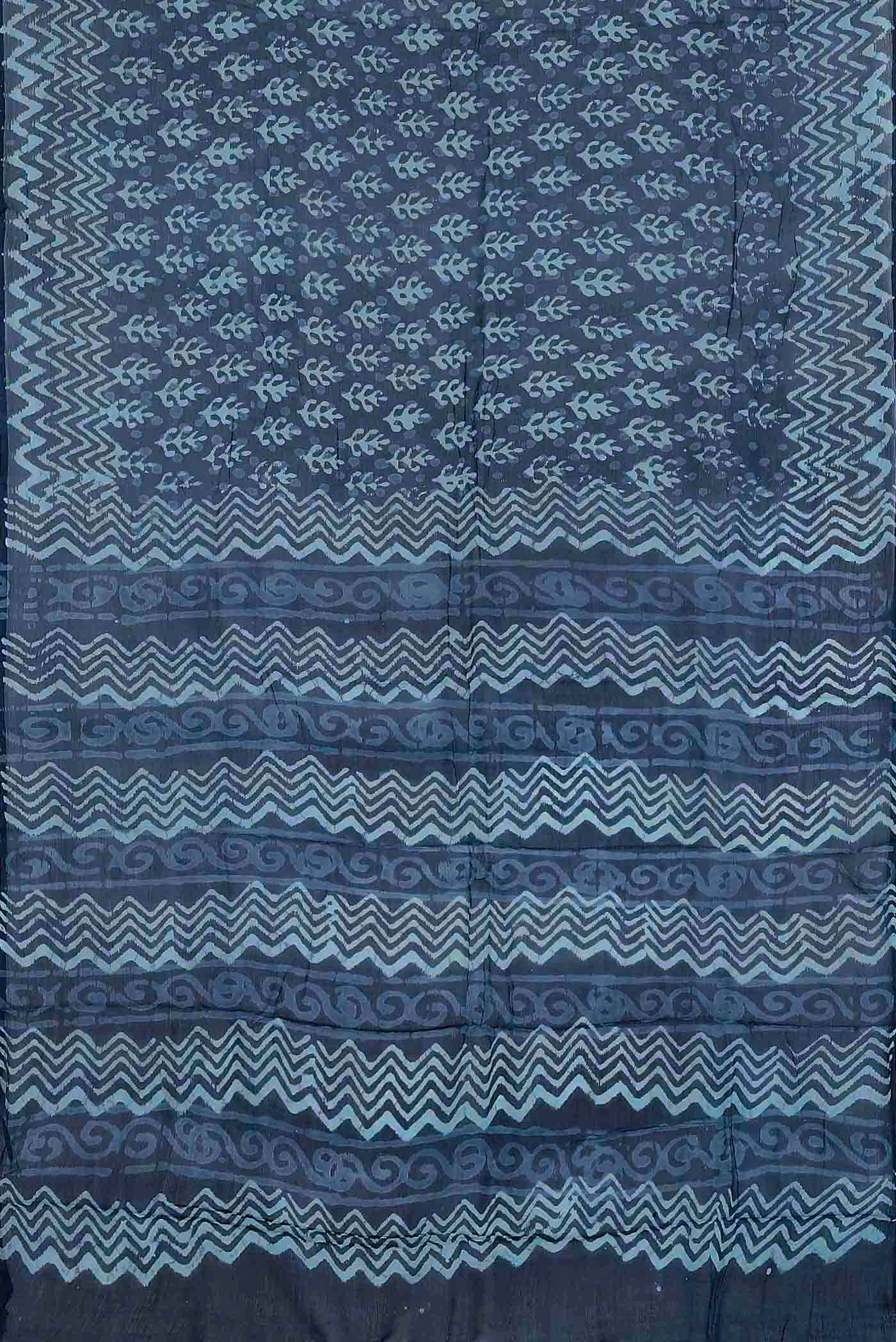 Blue Chiffon Saree