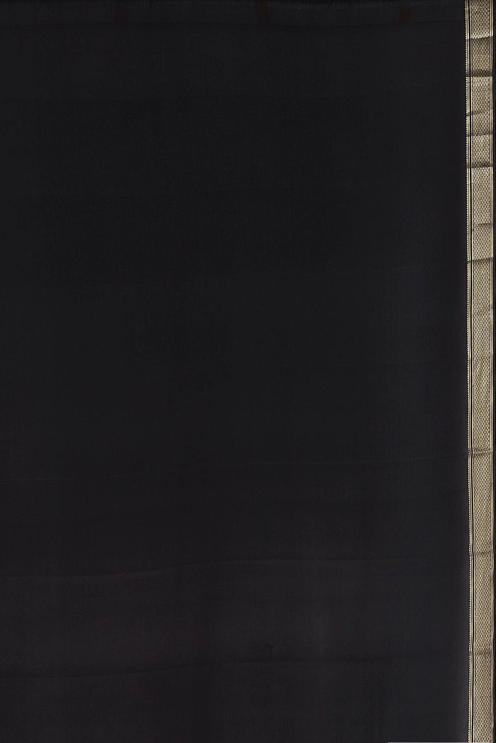 Black Mysore Crepe Saree