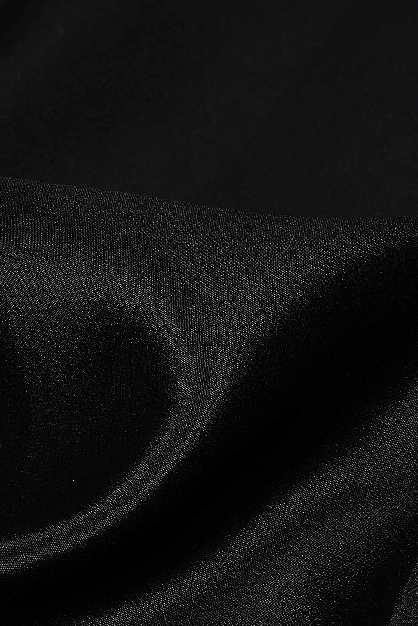 Black Mysore Crepe Saree