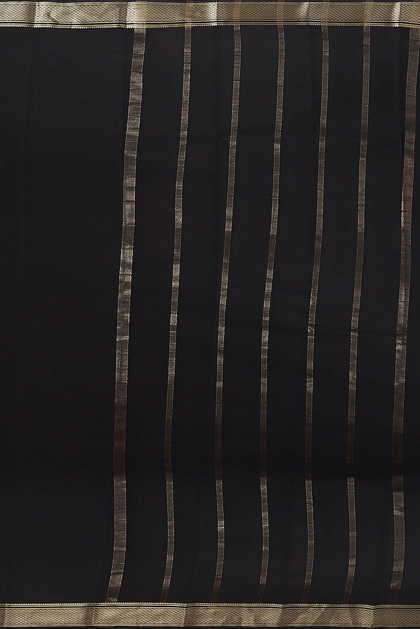 Black Mysore Crepe Saree