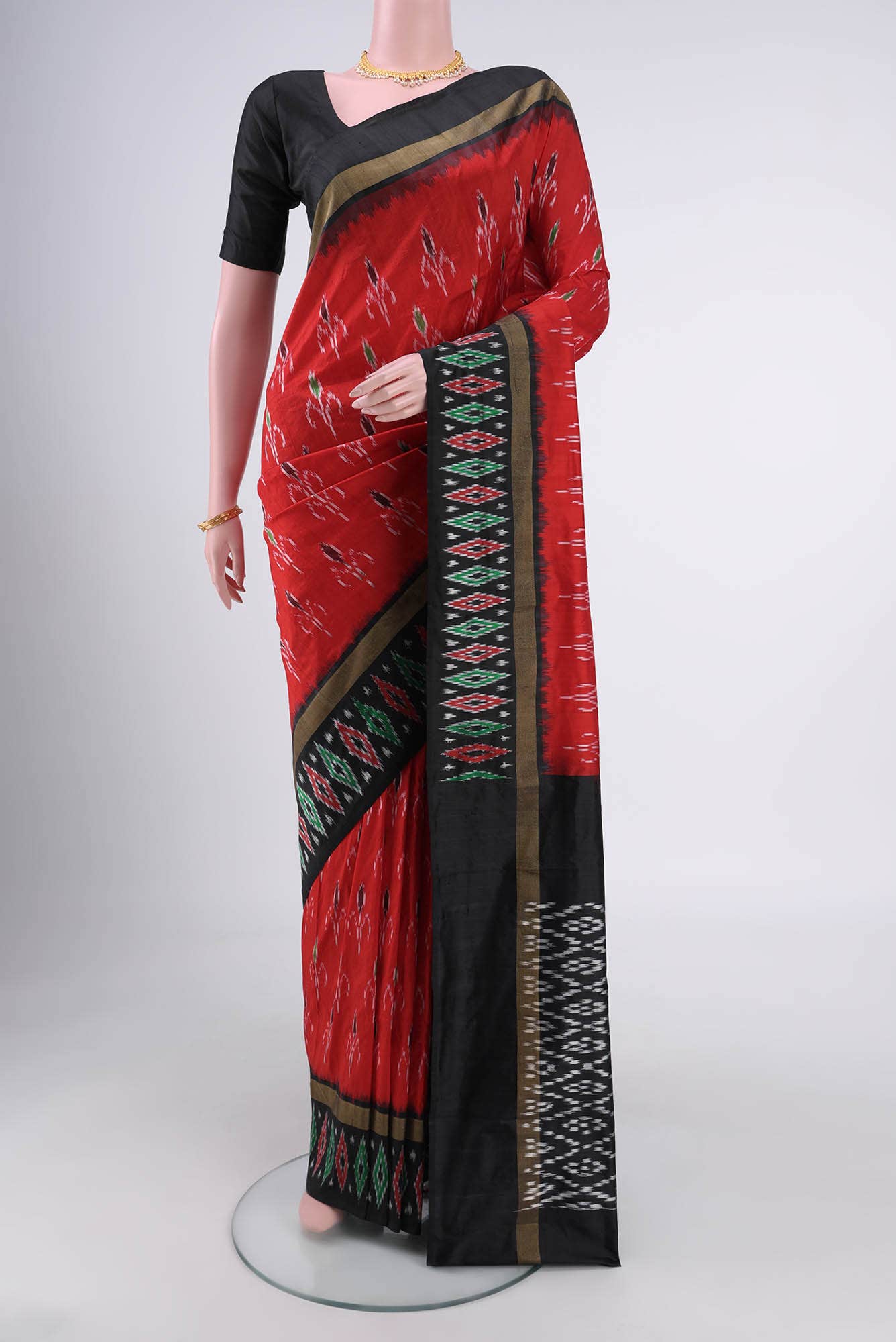 Red Pochampally Silk Saree