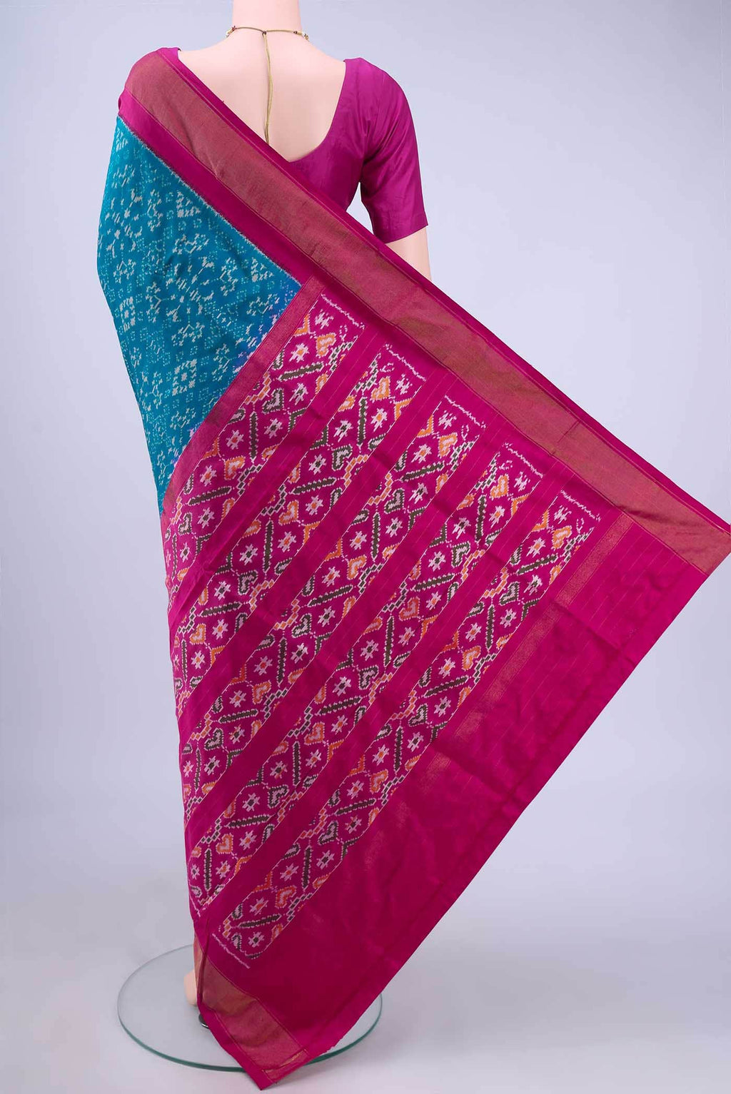 Blue Pochampally Silk Saree