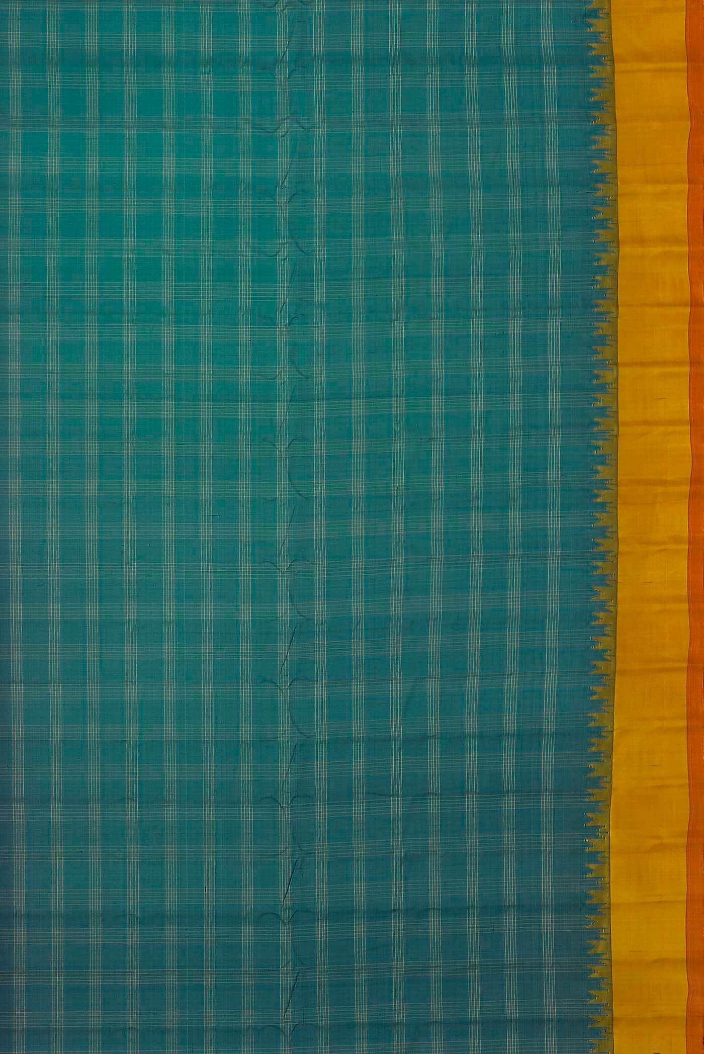 Blue Gadwal Silk Cotton Saree
